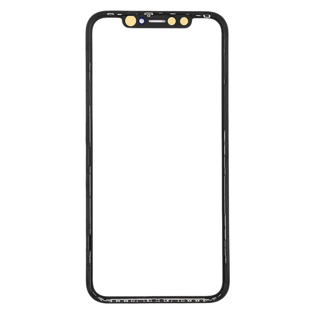 iPhone XR Black Front Screen Glass Lens with Frame + OCA - Image 3