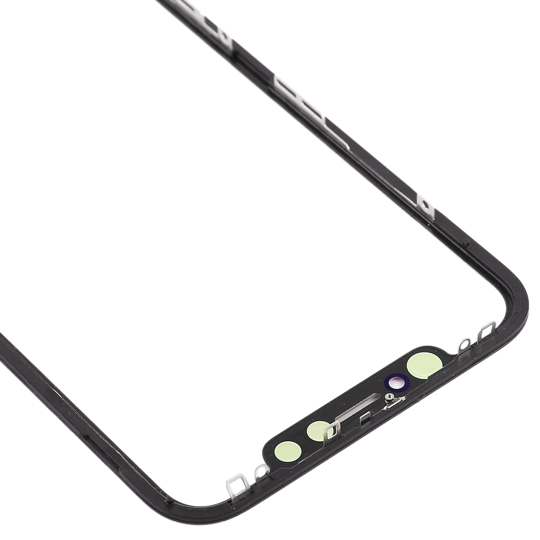 iPhone XR Black Front Screen Glass Lens with Frame + OCA - Image 5