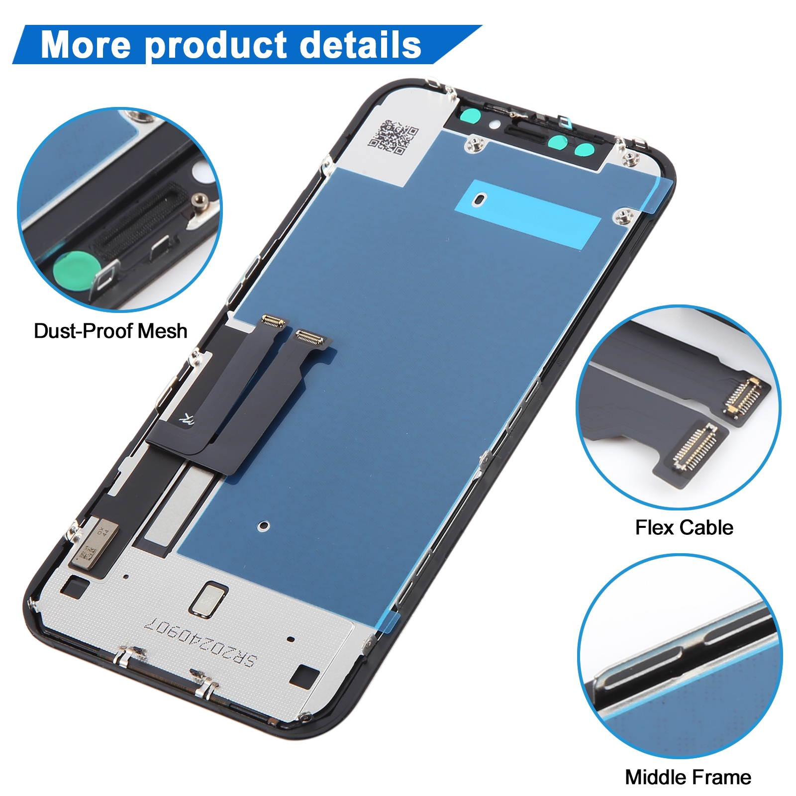 iPhone XR Black INCELL LCD Screen Replacement Display - Image 3