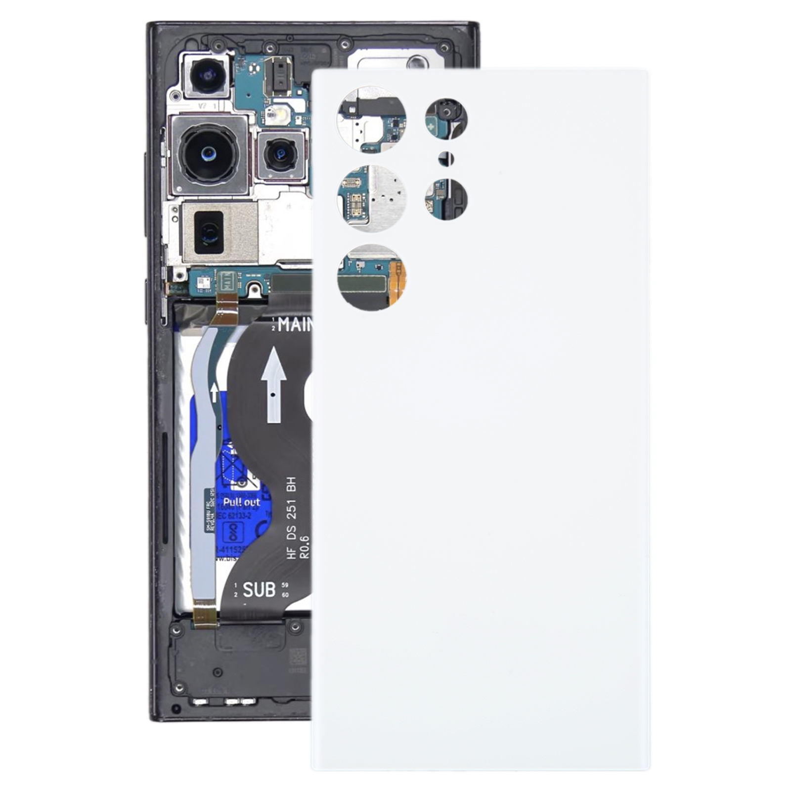 Samsung Galaxy S23 Ultra White Battery Back Cover SM-S918B