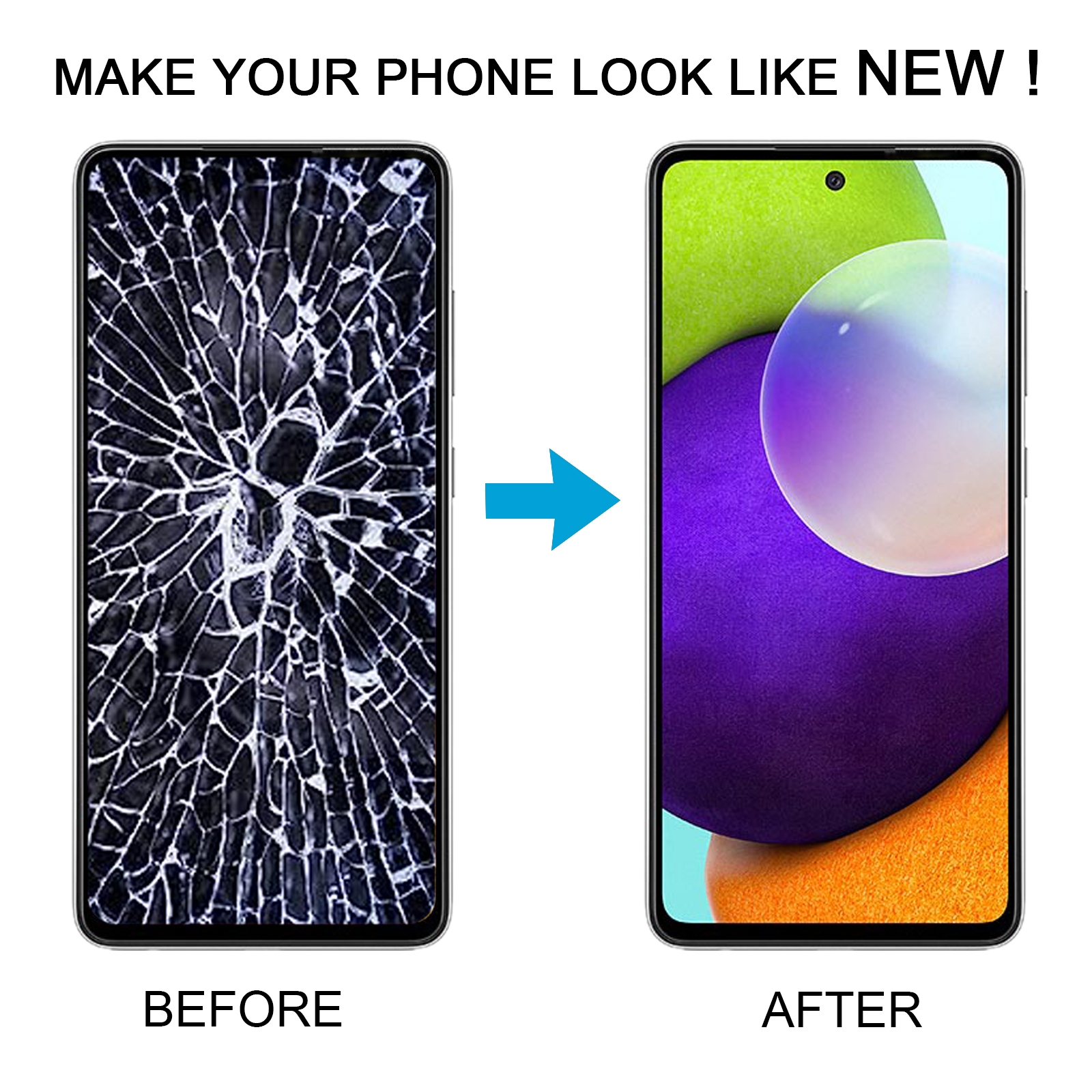 Samsung Galaxy A52 White OLED Screen Replacement - Image 6