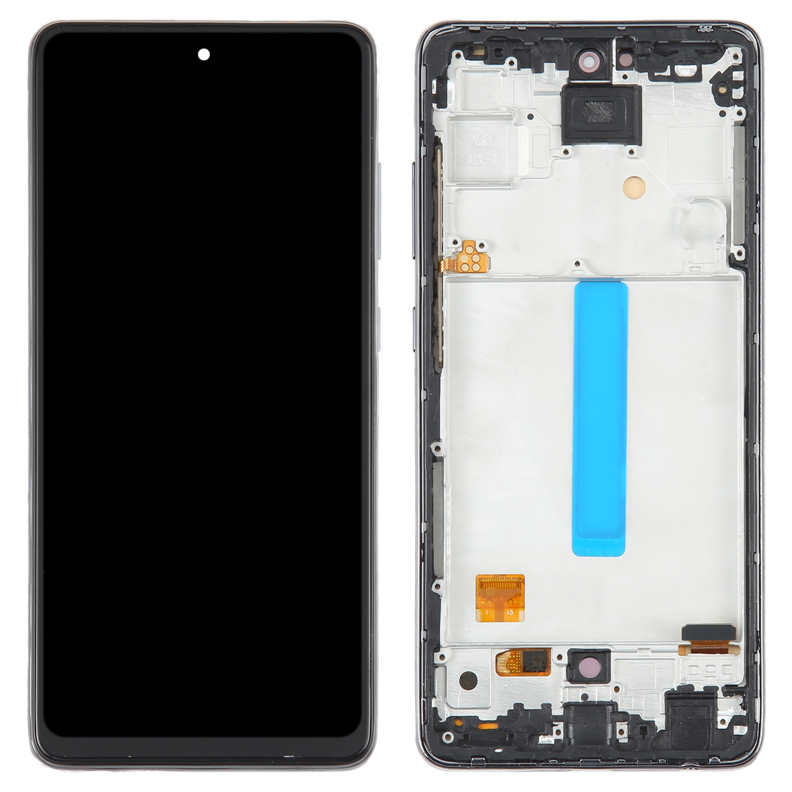 Samsung Galaxy A52 4G SM-A525 Black OLED LCD Screen Digitizer Assembly with Frame replacement part