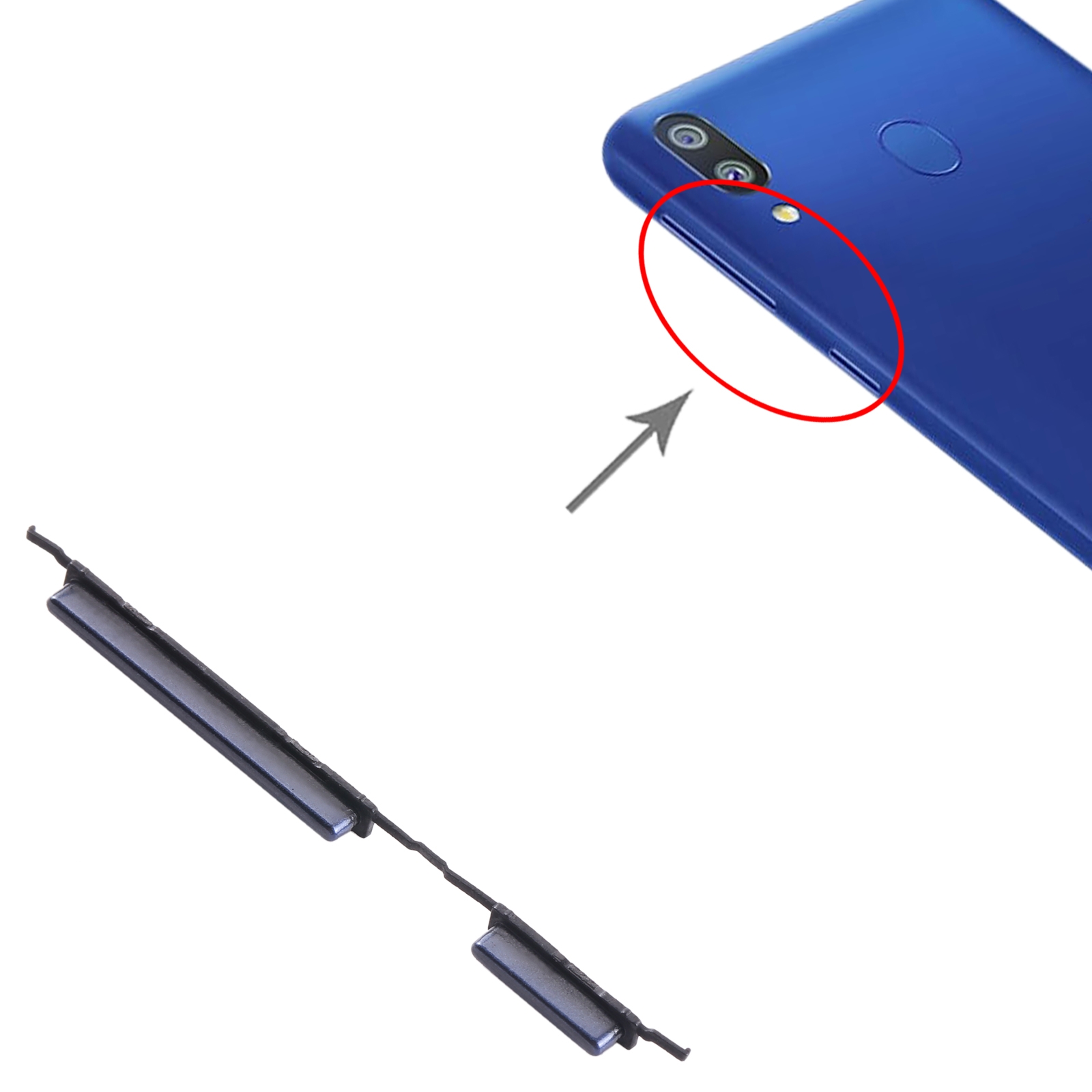 Samsung Galaxy M30 SM-M305 Black Power Volume Buttons Replacement - Image 3