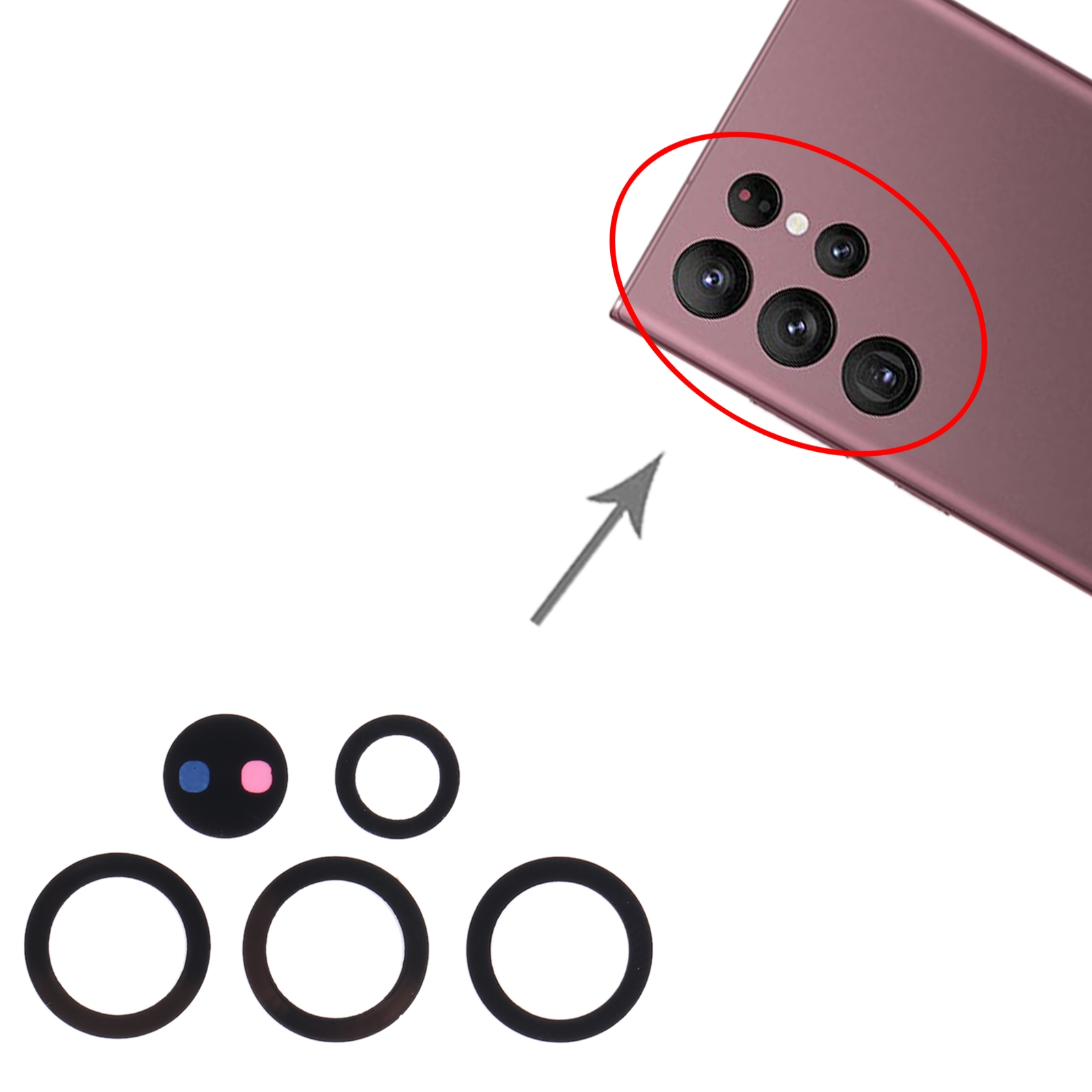 Samsung Galaxy S22 Ultra 5G SM-S908B Back Camera Lens Replacement - Image 3