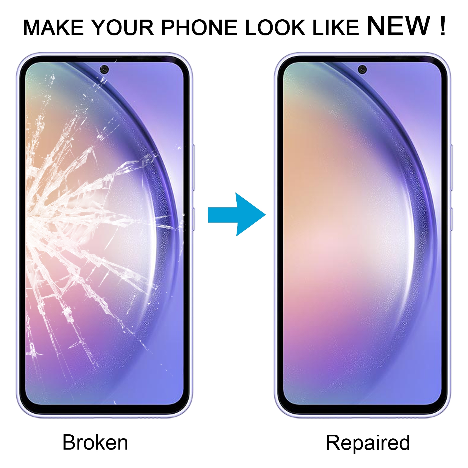 Samsung Galaxy A54 Front Screen Glass Replacement - 10pcs - Image 5