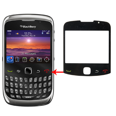 BlackBerry 9300 original mirror screen black