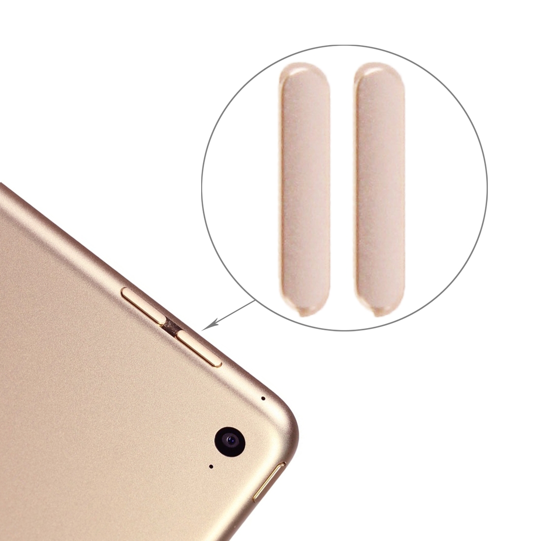 iPad mini 4 Volume Button Replacement Gold - Image 3