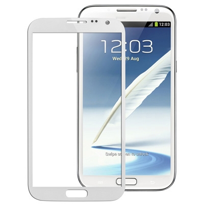 Samsung Galaxy Note II N7100 front glass replacement white