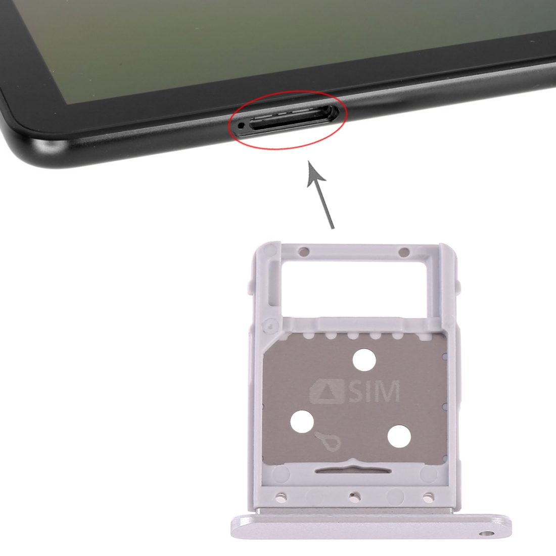 Samsung Galaxy Tab S4 T835 Silver SIM Card Tray Replacement - Image 4