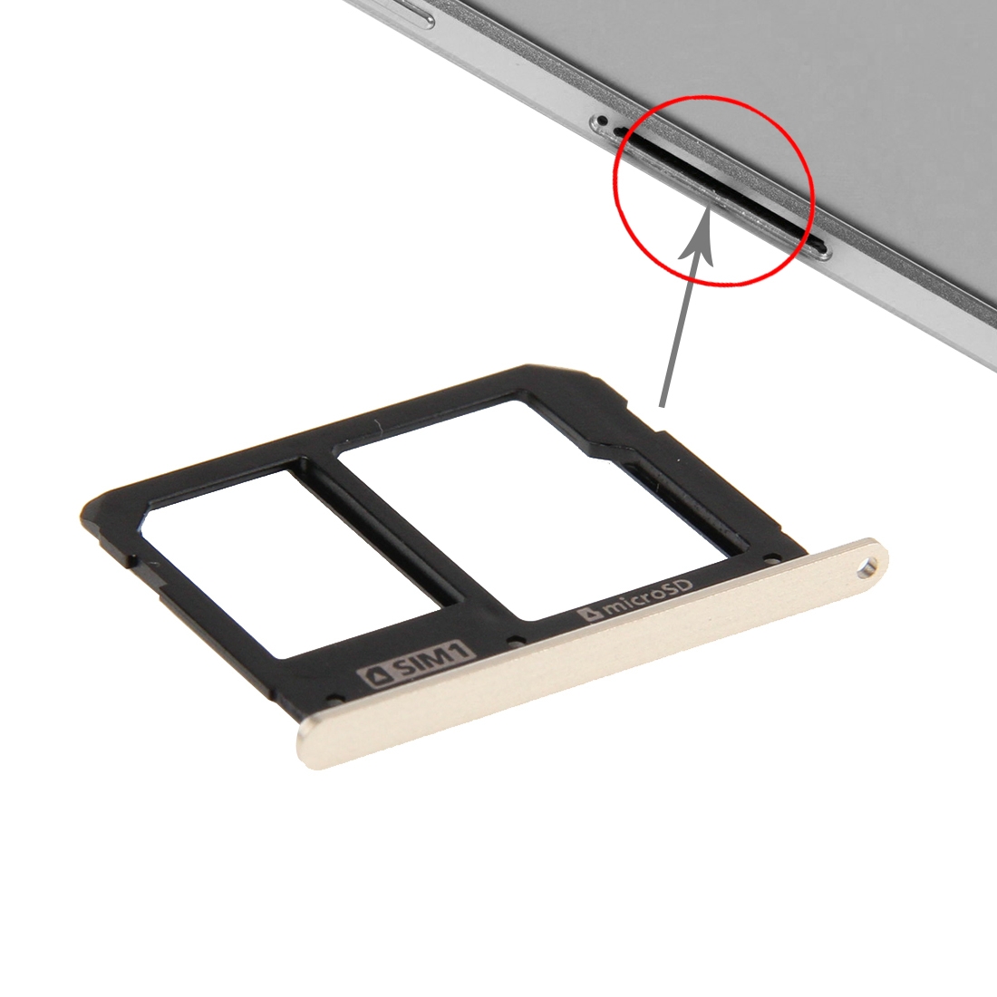 Samsung Galaxy A9 2016 SIM Card Tray Gold - Quality Replacement - Image 3