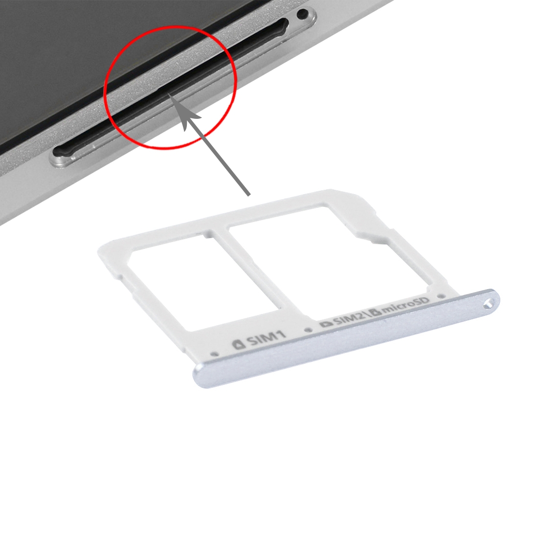 Samsung Galaxy A5 2016 Grey SIM Card Tray - Compatible - Image 3