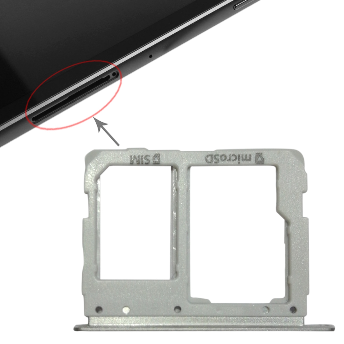 Samsung Galaxy Tab S3 T825 Silver SIM Card Tray Replacement - Image 3