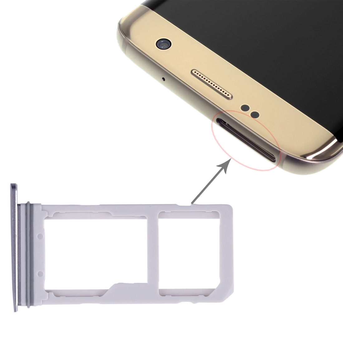 Samsung Galaxy S7 Edge Blue SIM Card Tray Replacement - Image 5
