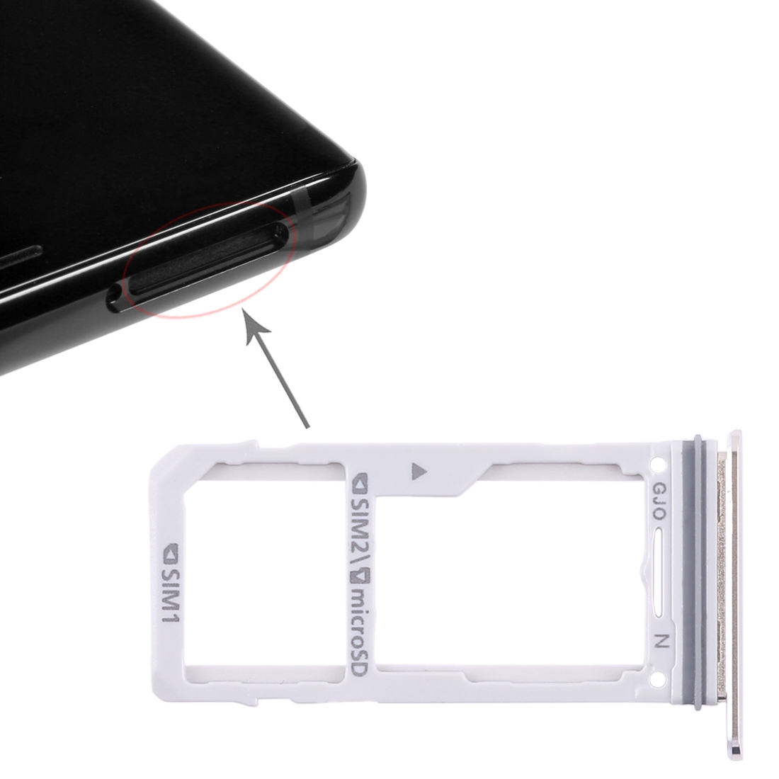 Samsung Galaxy Note 8 Gold SIM Card Tray Replacement - Image 5