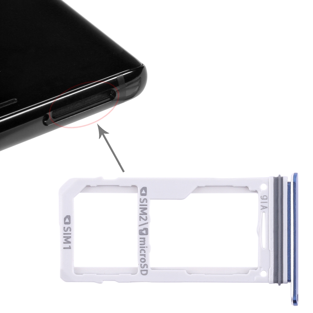 Samsung Galaxy Note 8 Blue SIM Card Tray Replacement - Image 5