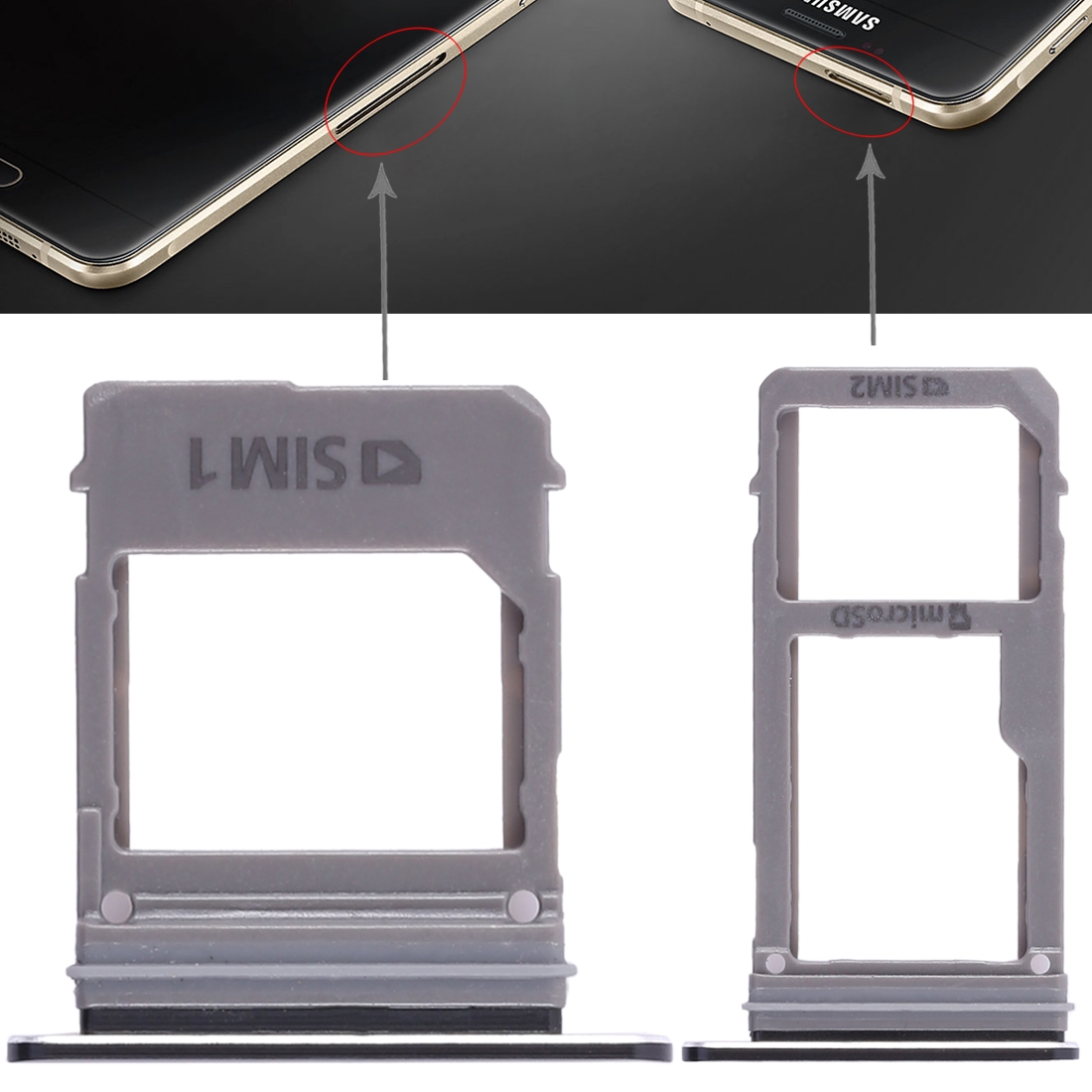 Black SIM Card Tray for Samsung Galaxy A5 A7 2017 - Image 5