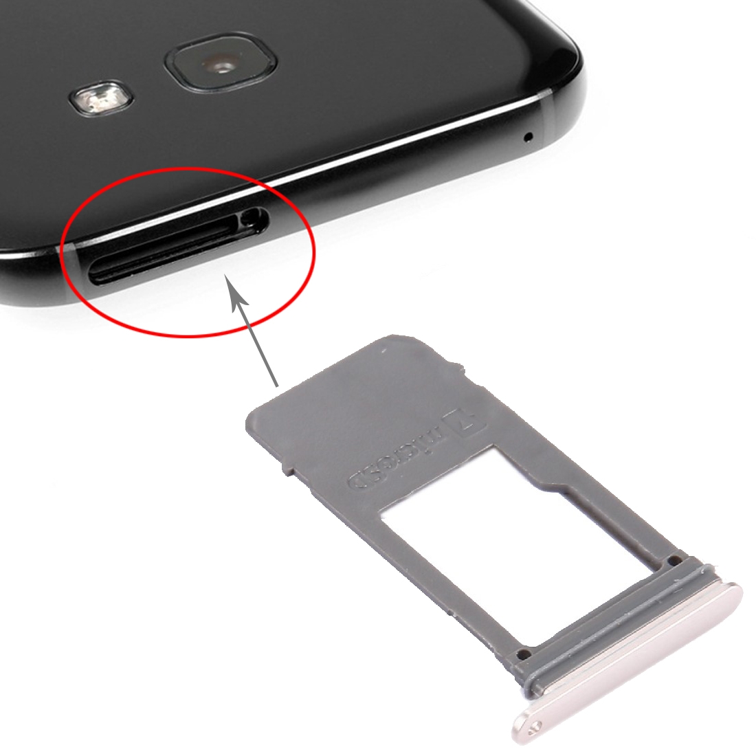 Samsung Galaxy A5 A7 2017 Gold SIM Card Tray Replacement - Image 4