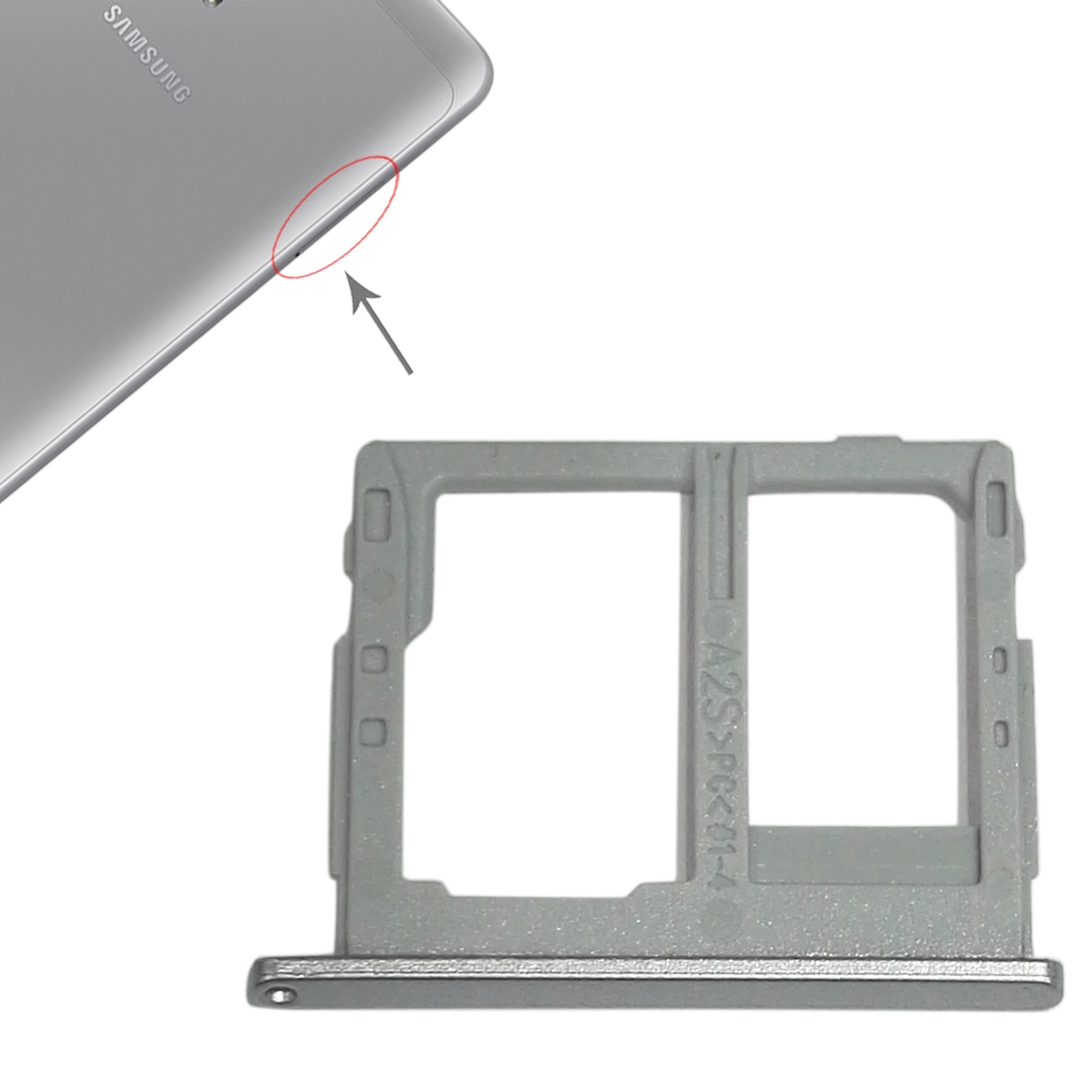 Samsung Galaxy Tab A T380 Grey SIM Card Tray Replacement - Image 4