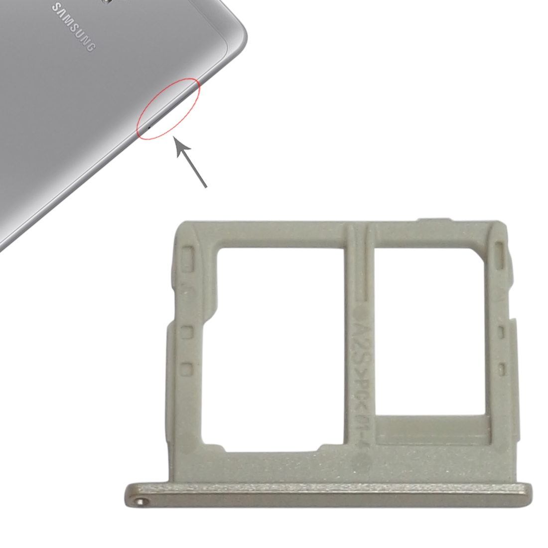 Samsung Galaxy Tab A T380 Gold SIM Card Tray Replacement - Image 4