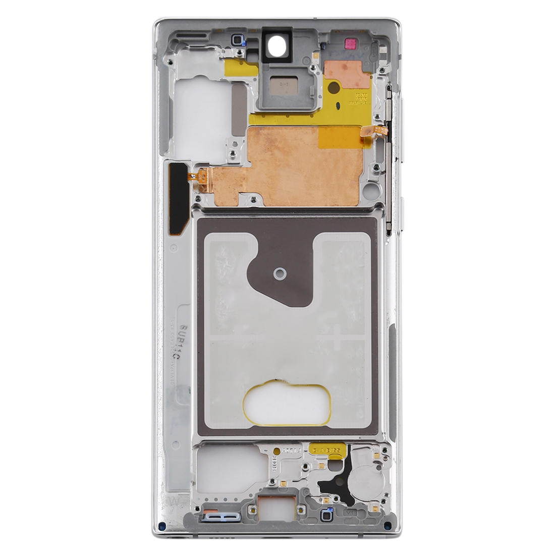 Samsung Galaxy Note10 Silver Middle Frame Bezel Replacement - Image 2