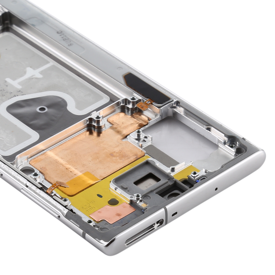 Samsung Galaxy Note10 Silver Middle Frame Bezel Replacement - Image 3