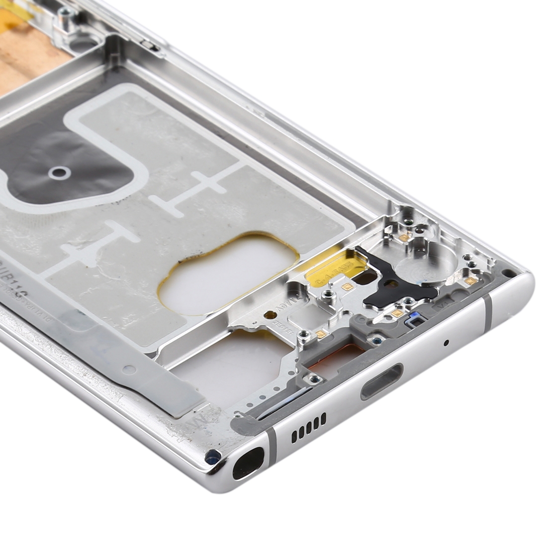 Samsung Galaxy Note10 Silver Middle Frame Bezel Replacement - Image 4