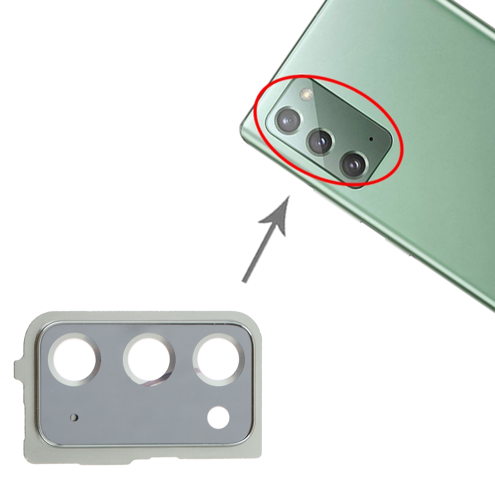 Samsung Galaxy Note20 Green Camera Lens Cover Replacement - Image 3