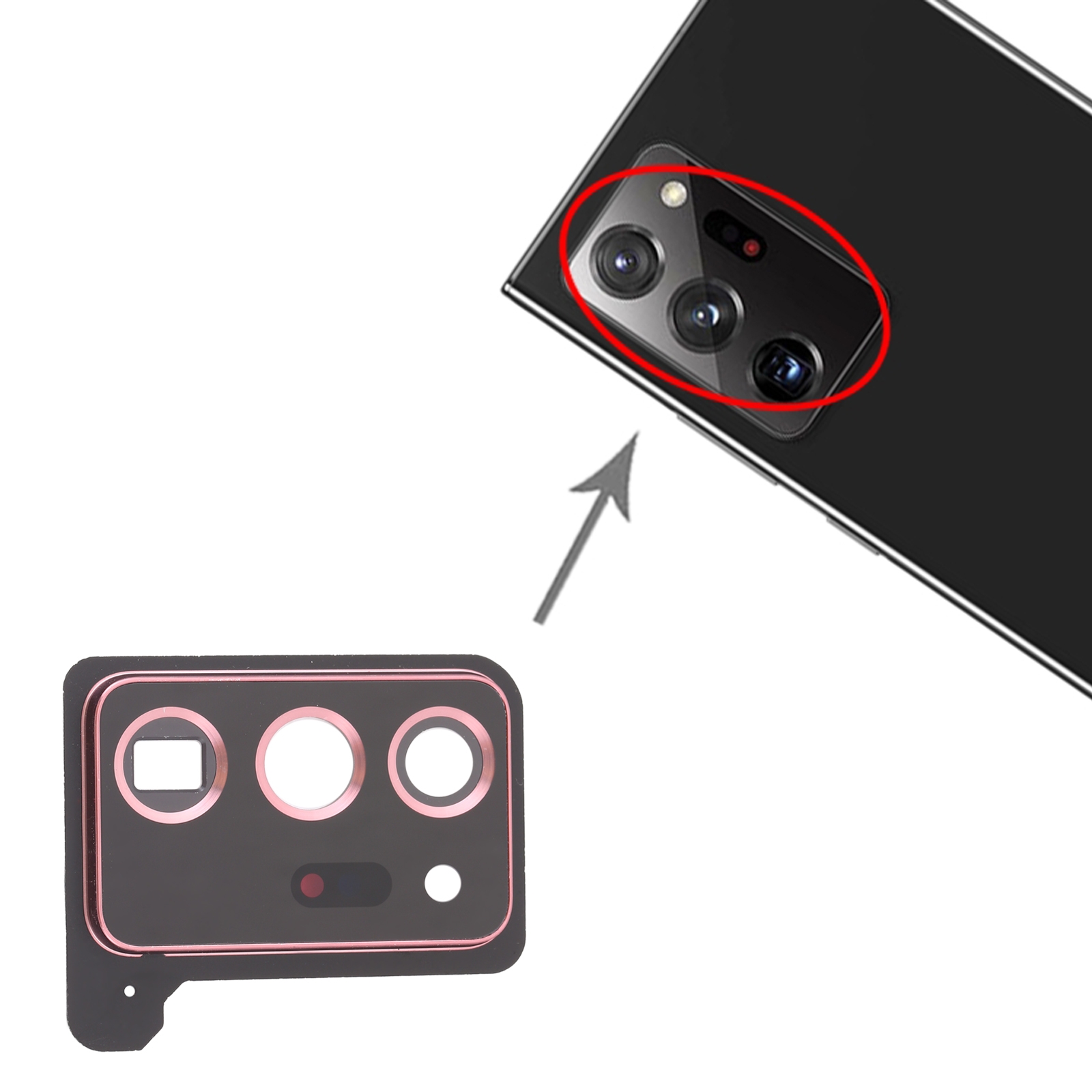 Samsung Galaxy Note20 Ultra Gold Camera Lens Cover Replacement - Image 3