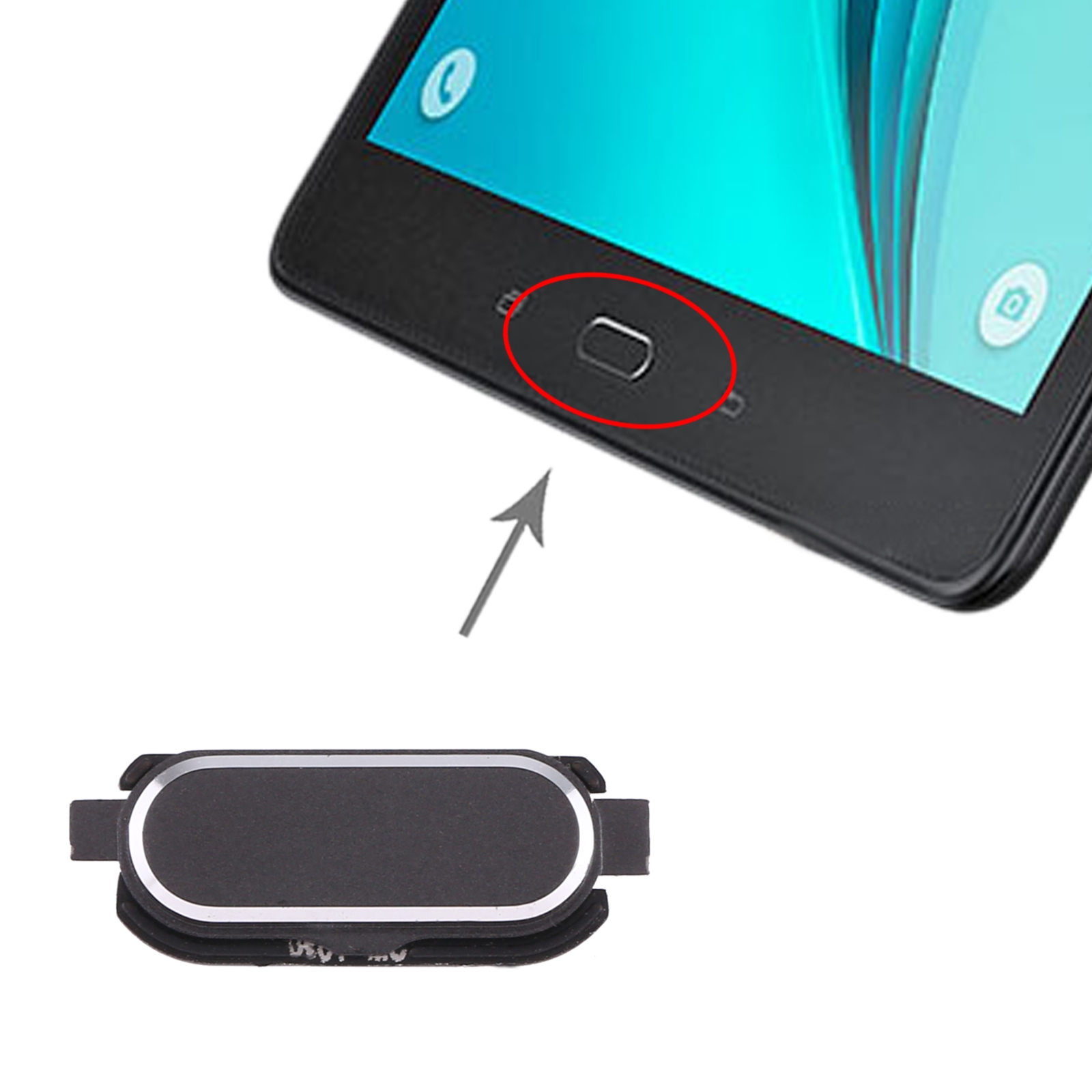 Samsung Galaxy Tab A 9.7 SM-T550 Black Home Key Replacement - Image 3
