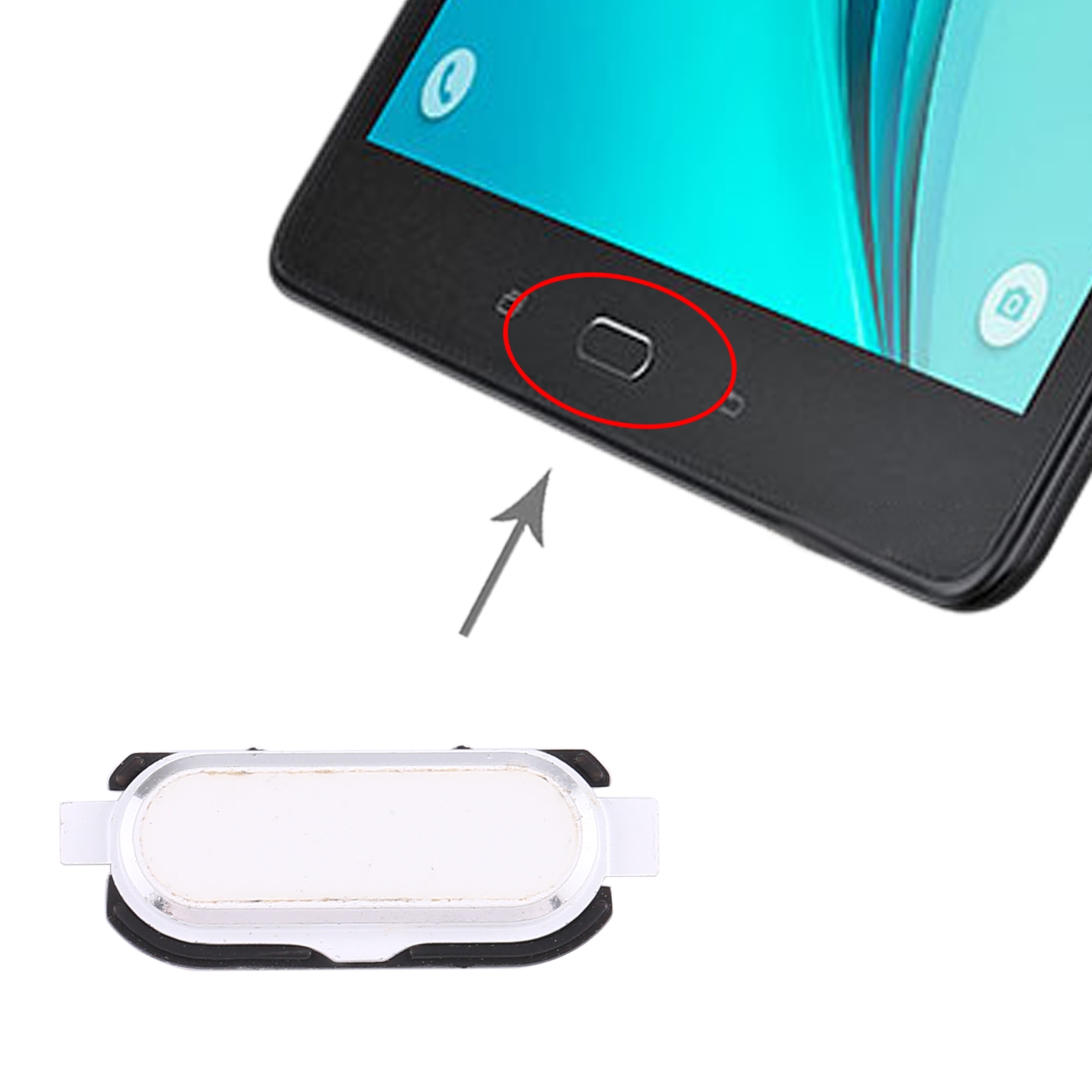Samsung Galaxy Tab A 9.7 SM-T550 White Home Key Replacement - Image 3