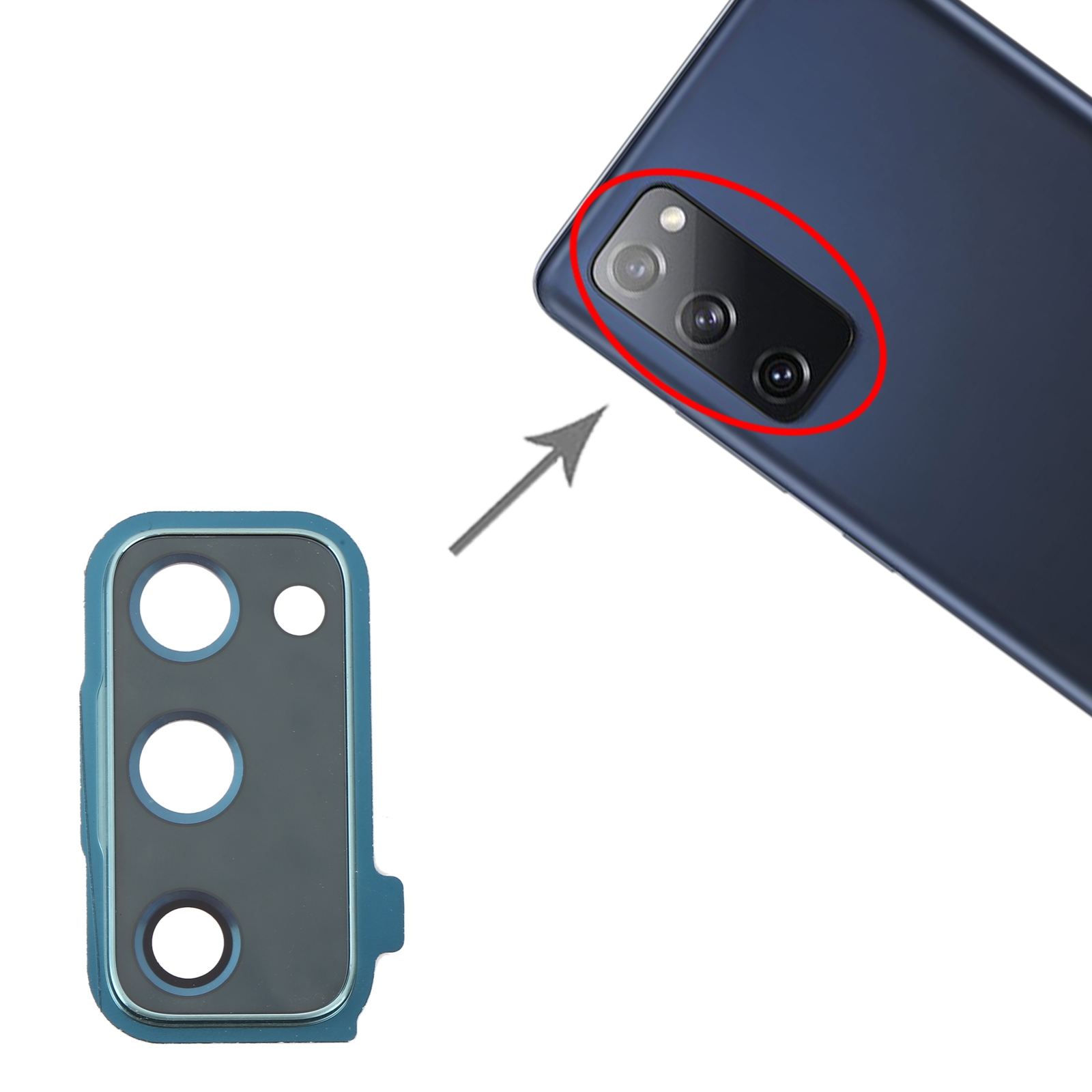 Samsung Galaxy S20 FE Green Camera Lens Cover Replacement - Image 3