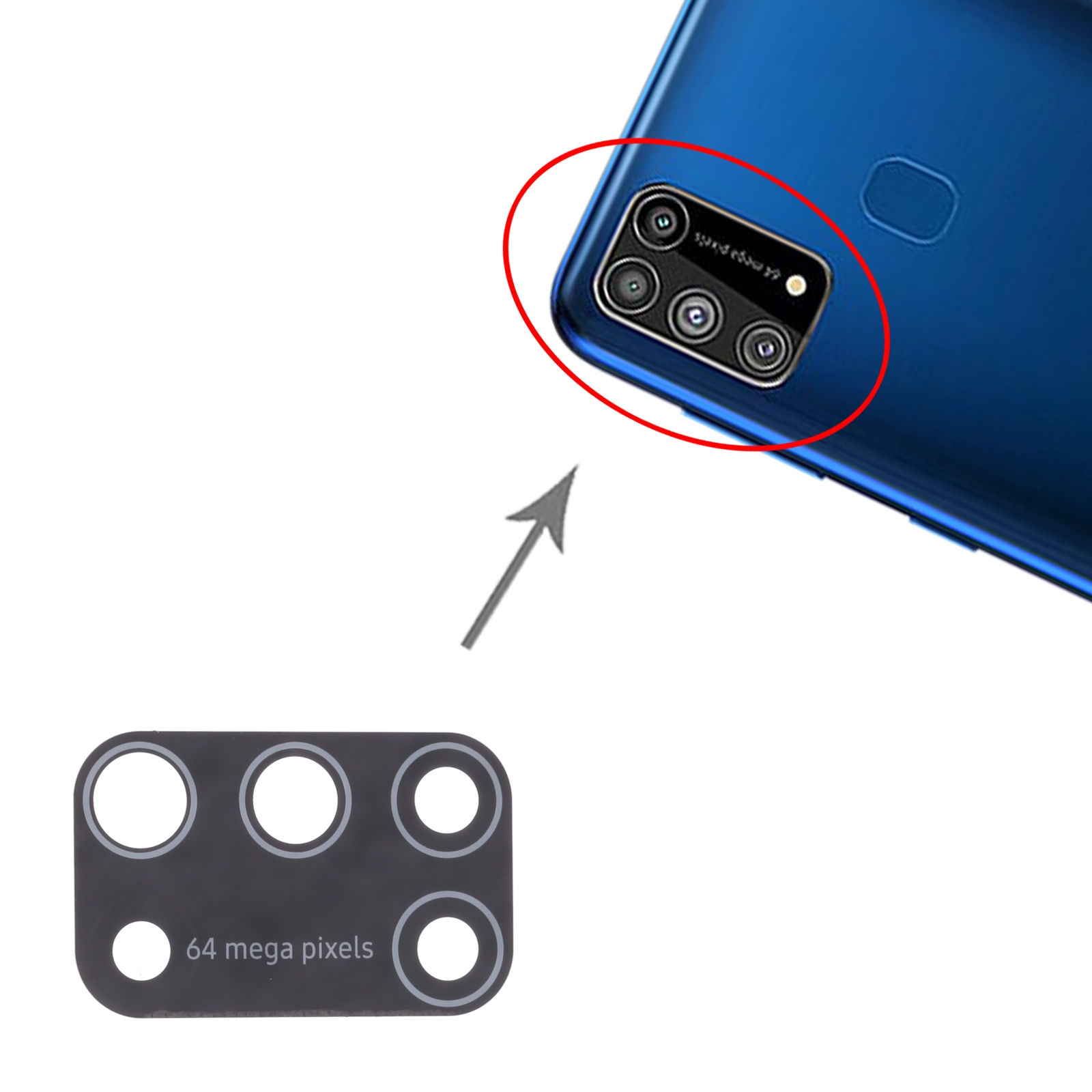 Samsung Galaxy M31 M31 Prime SM-M315 Camera Lens Replacement - Image 3
