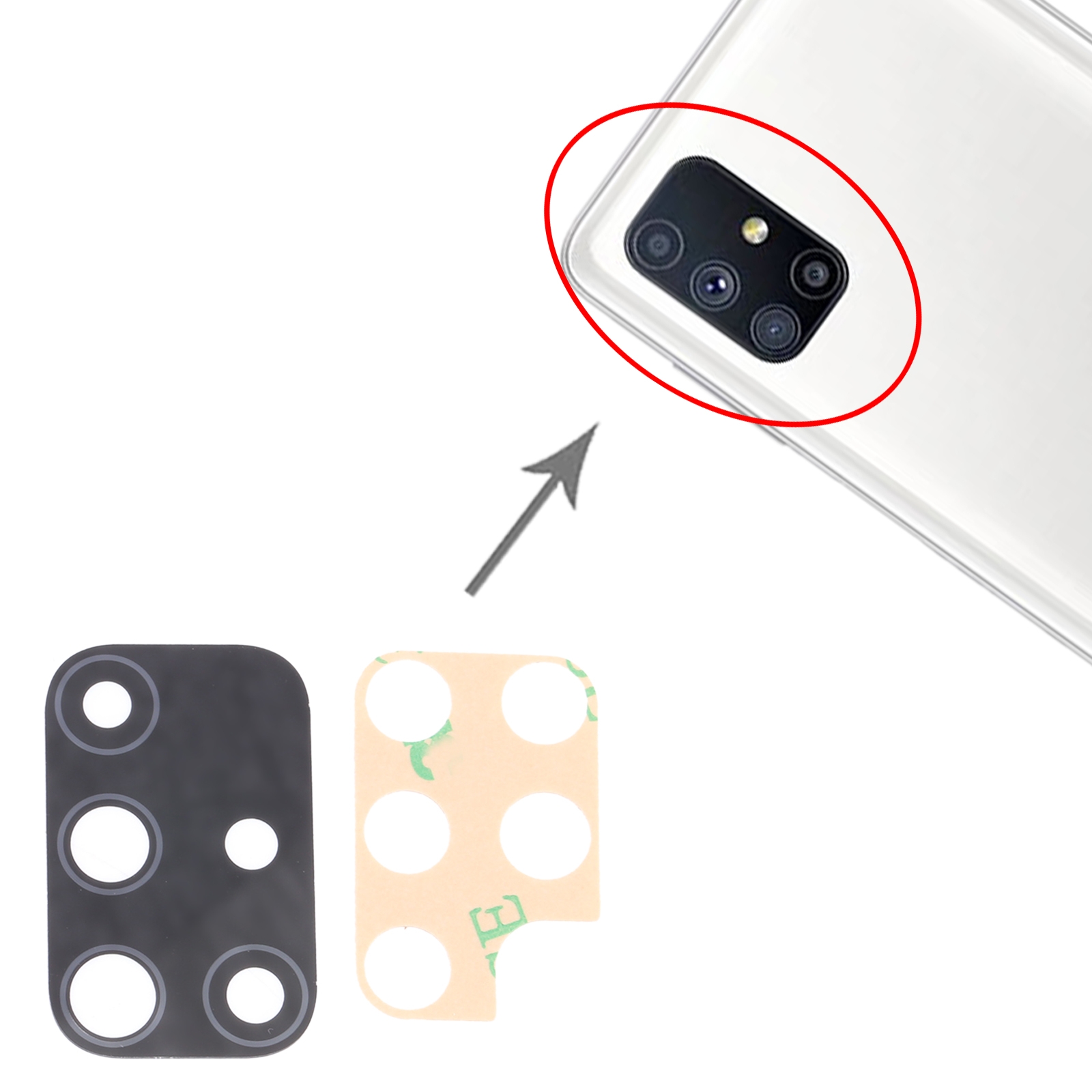Samsung Galaxy M51 SM-M515 Back Camera Lens Replacement - Image 3