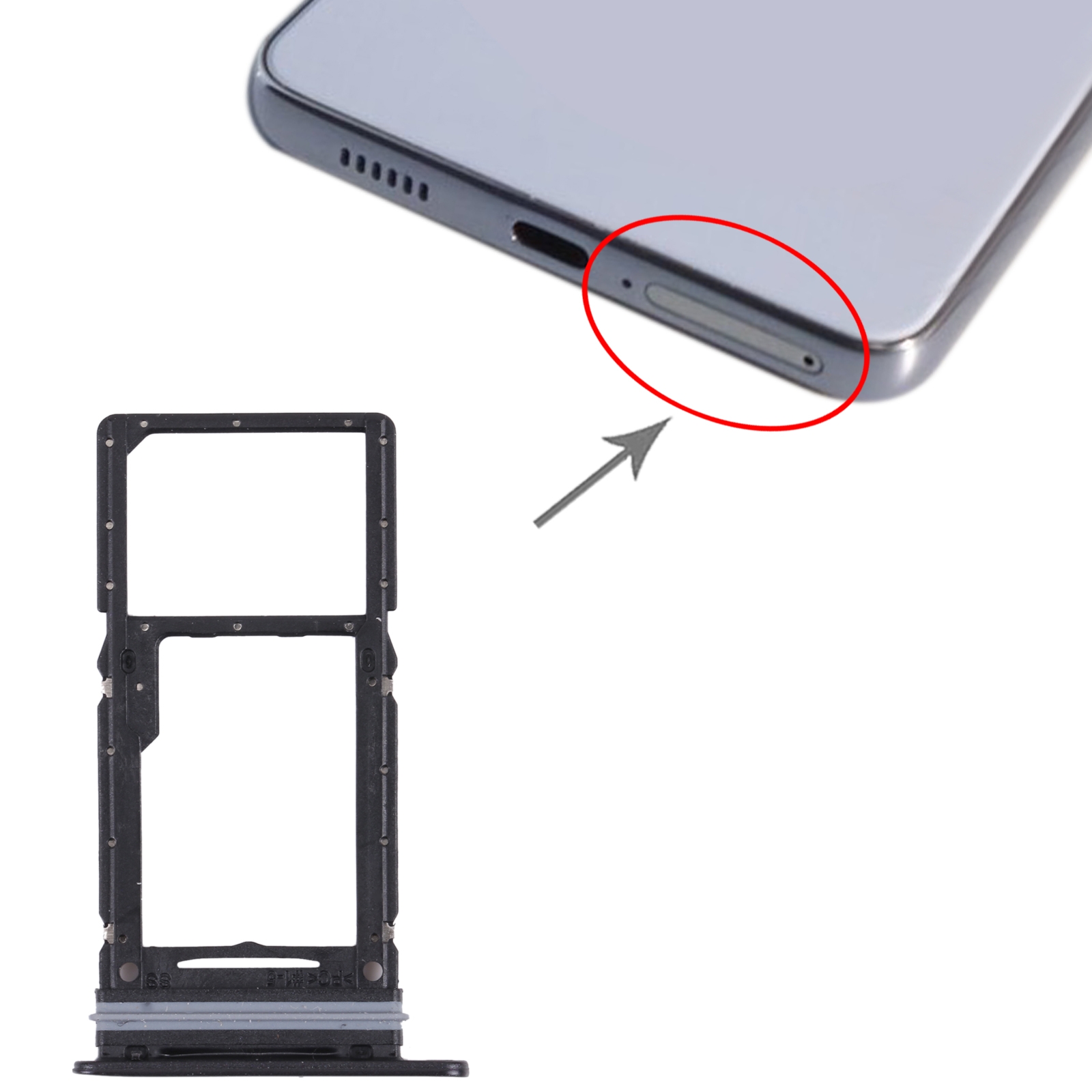 Samsung Galaxy A33 5G SIM Card Tray Black - Quality Replacement - Image 3