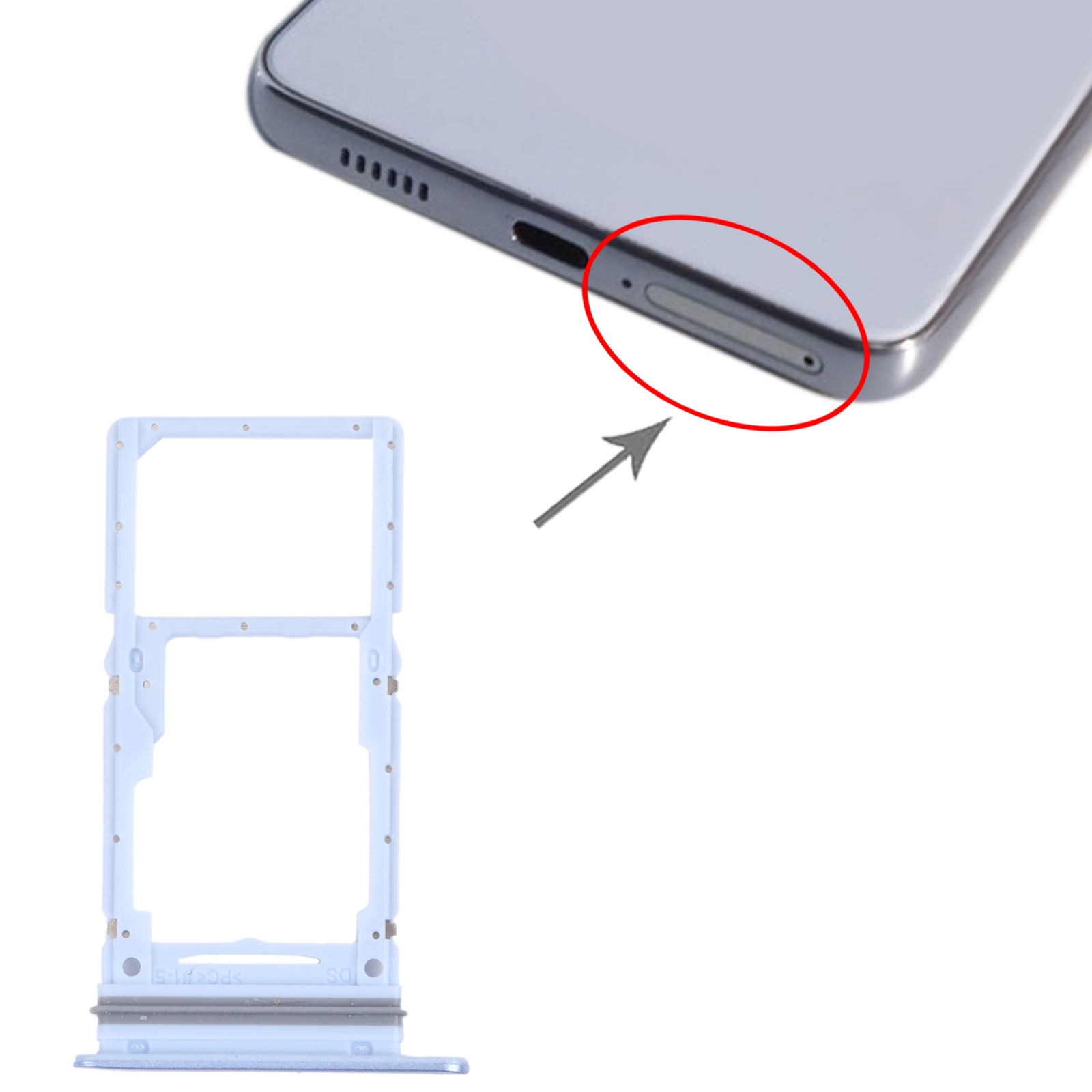 Samsung Galaxy A33 5G SIM Card Tray Blue | Quality Replacement - Image 3