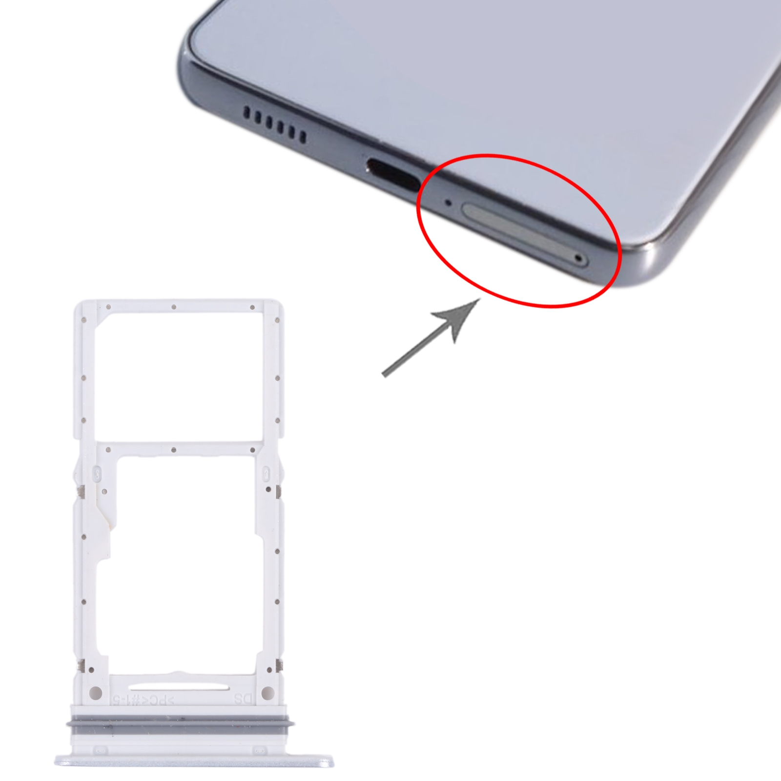 Samsung Galaxy A33 5G SIM Card Tray White - Quality Replacement - Image 3