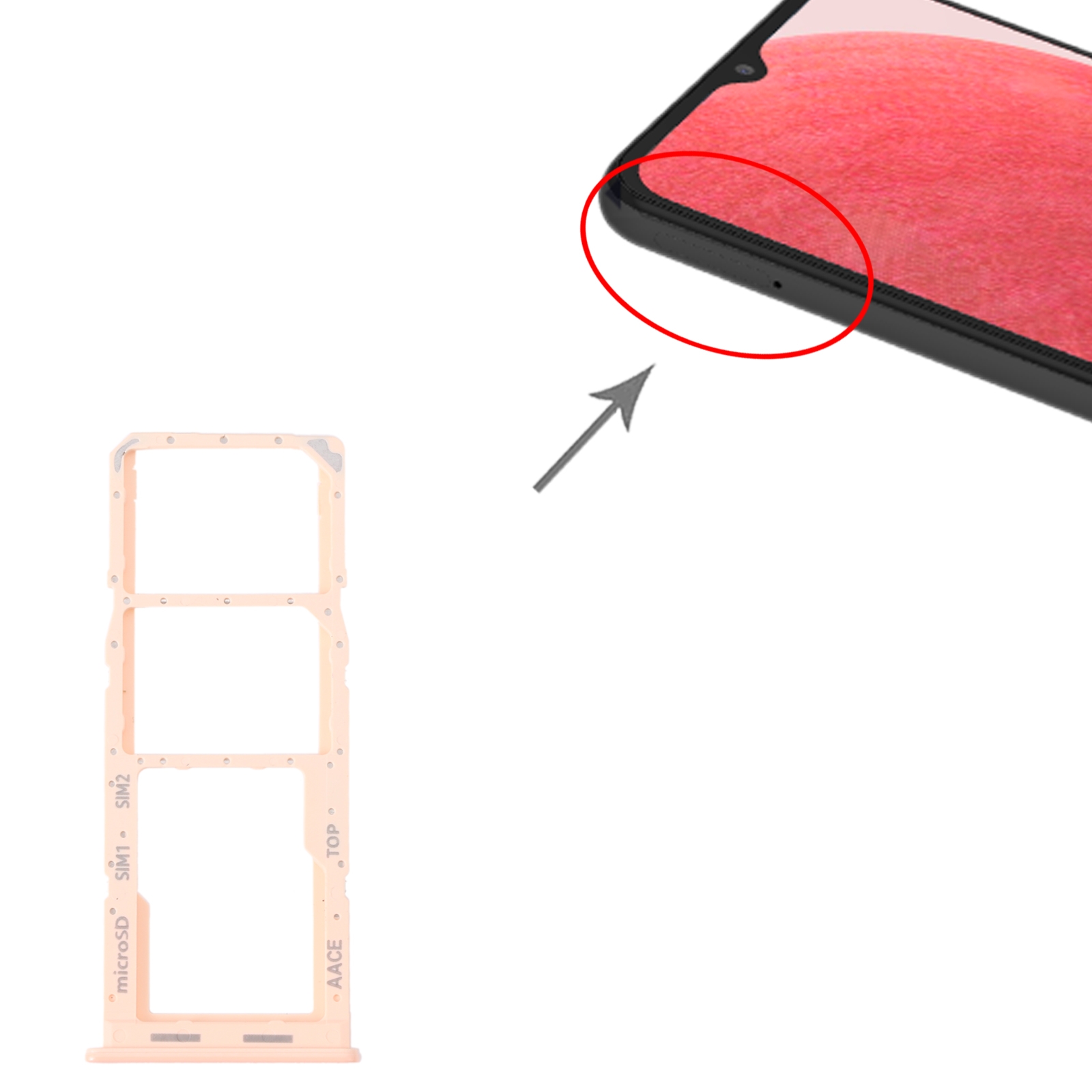 Samsung Galaxy A13 SM-A135 Pink SIM Card Tray - Compatible - Image 3
