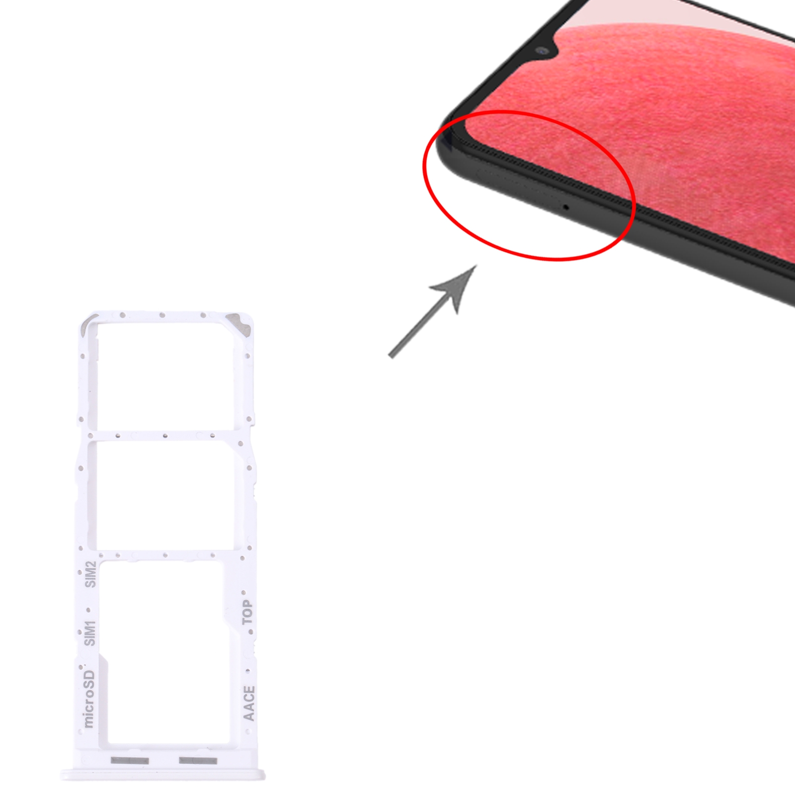 Samsung Galaxy A13 White SIM Card Tray - Quality Replacement - Image 3