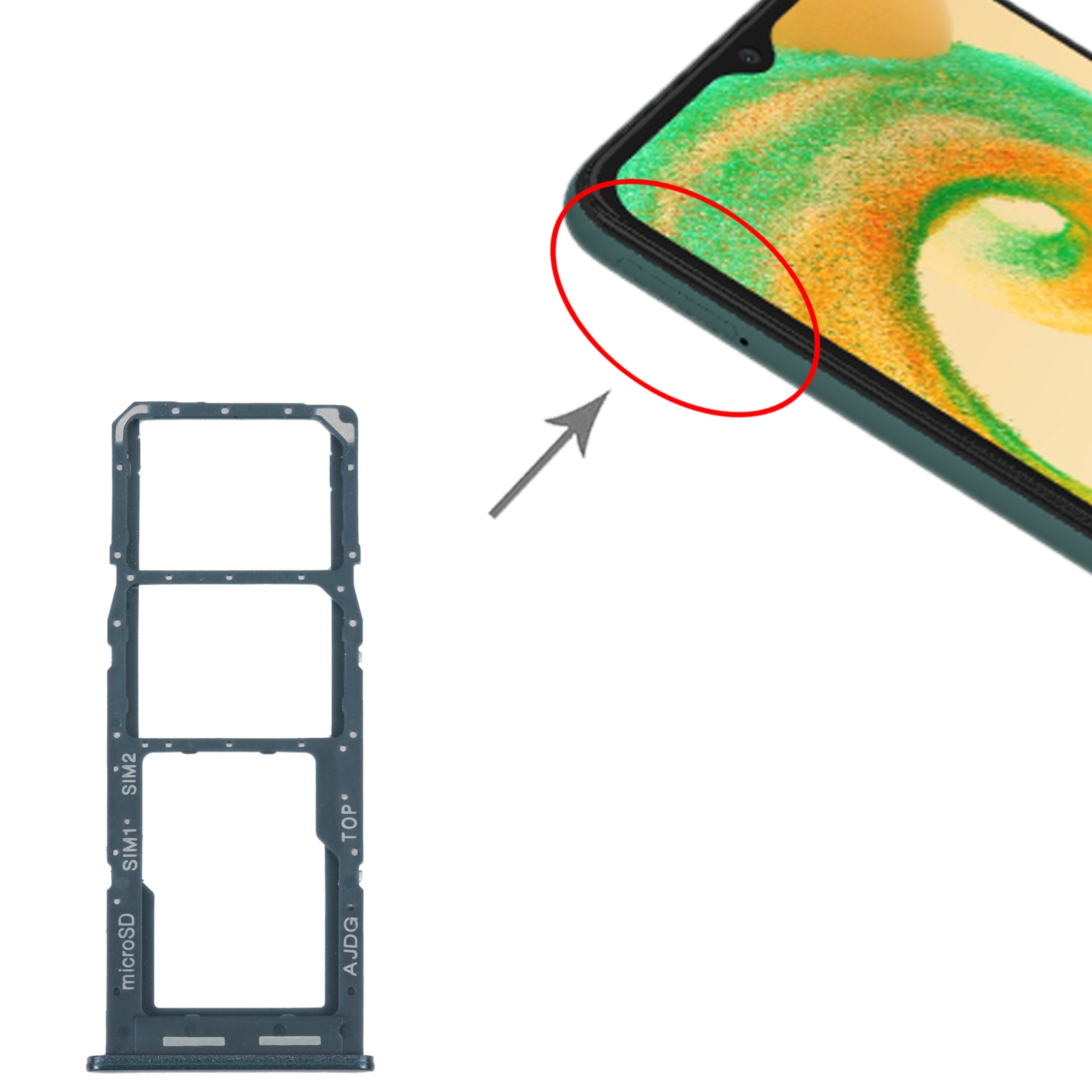 Samsung Galaxy A04s Green SIM Card Tray - Quality Replacement - Image 3