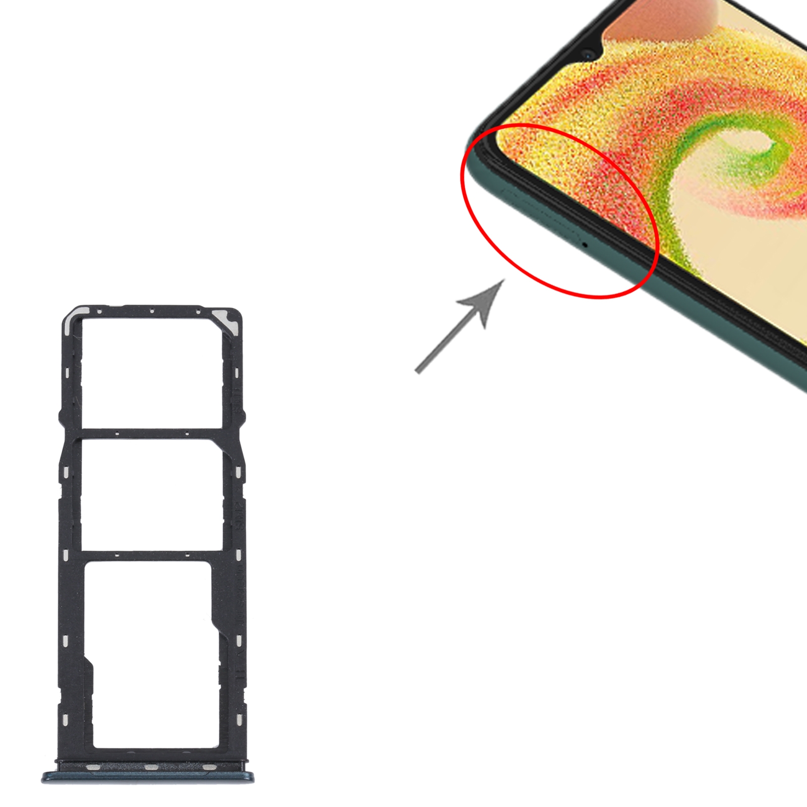 Samsung Galaxy A04 Green SIM Card Tray - Quality Replacement - Image 3