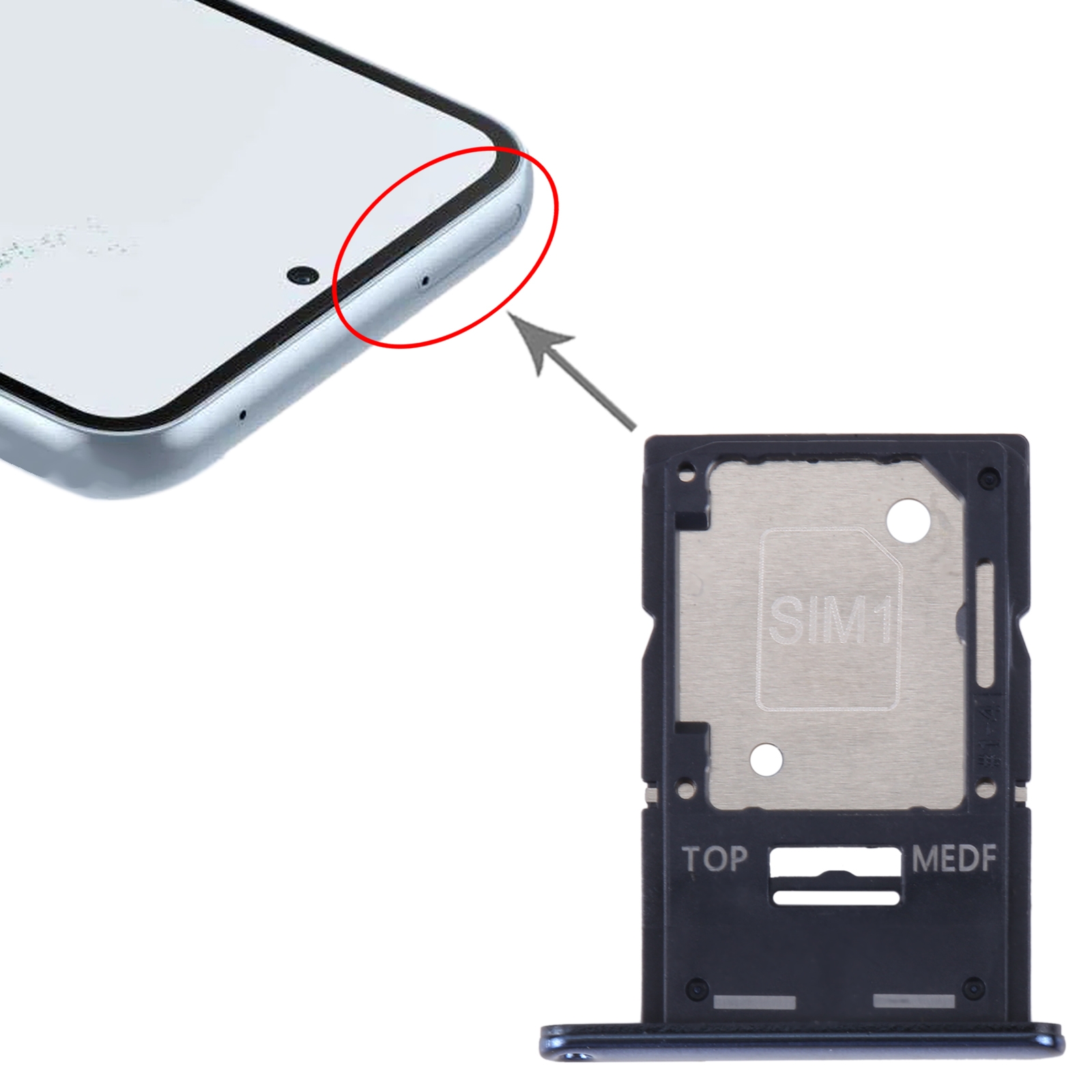 Blue SIM Card Tray for Samsung Galaxy A54 SM-A546 - Image 3