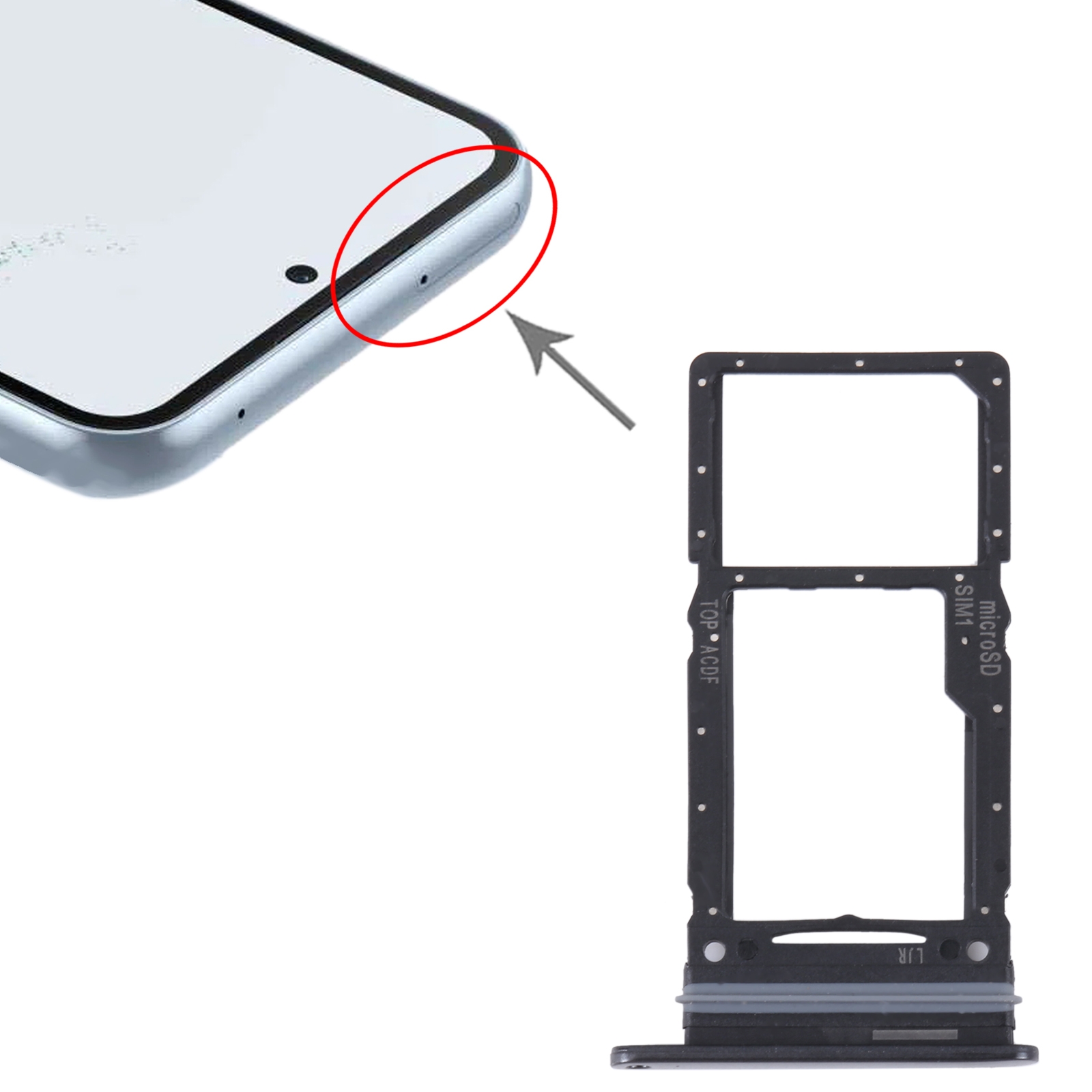 Samsung Galaxy A34 Black SIM Card Tray - Quality Replacement - Image 3