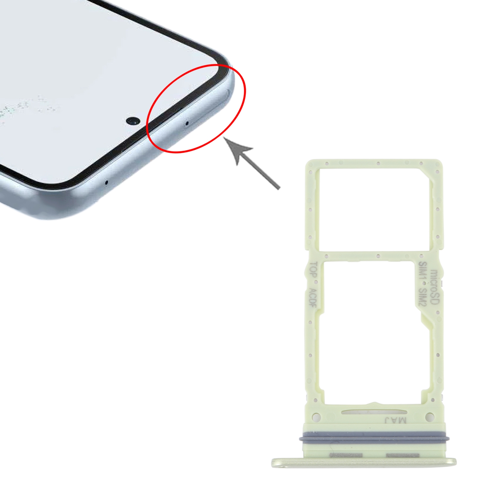 Samsung Galaxy A34 Green SIM Card Tray - Quality Replacement - Image 3