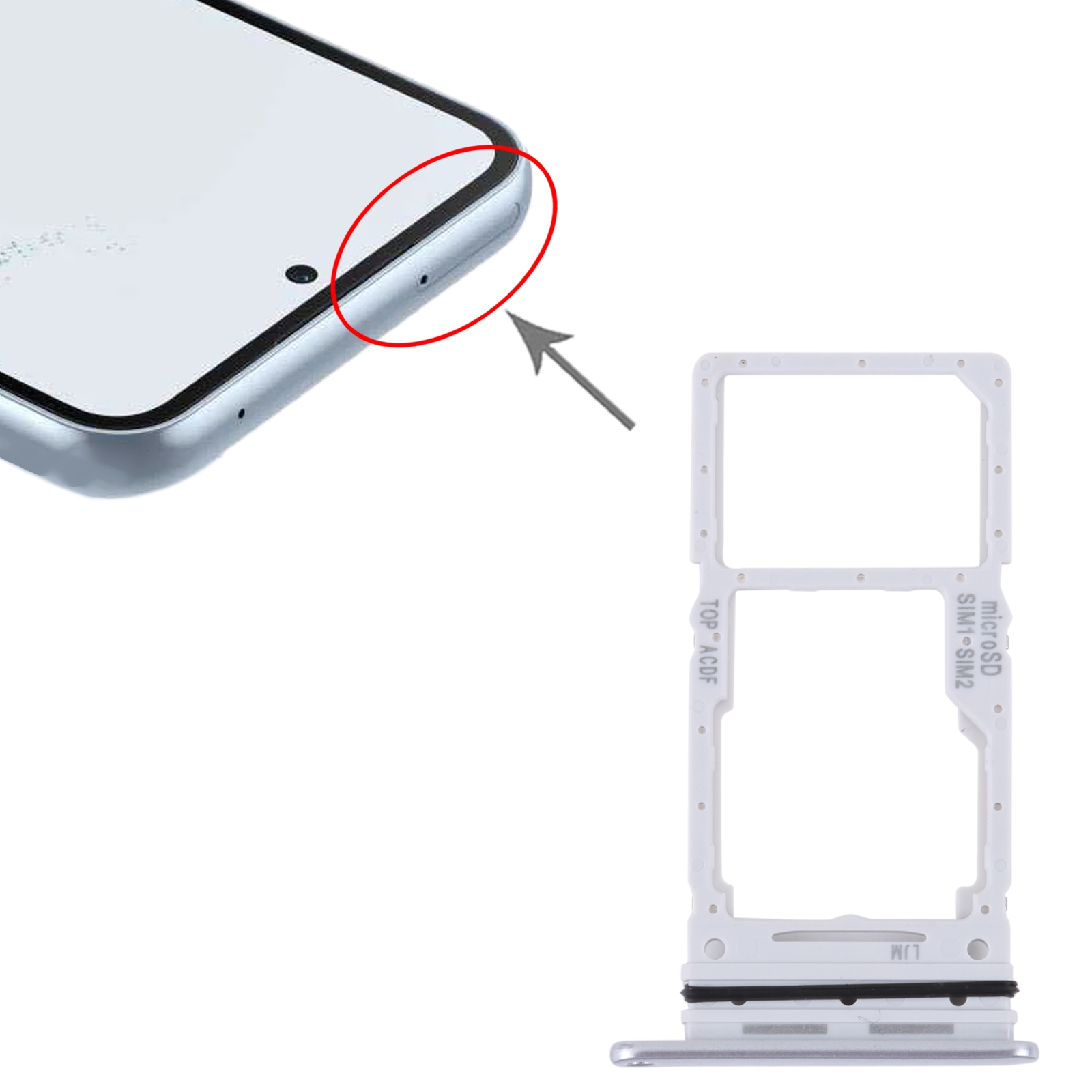Samsung Galaxy A34 Silver SIM Card Tray | Compatible - Image 3