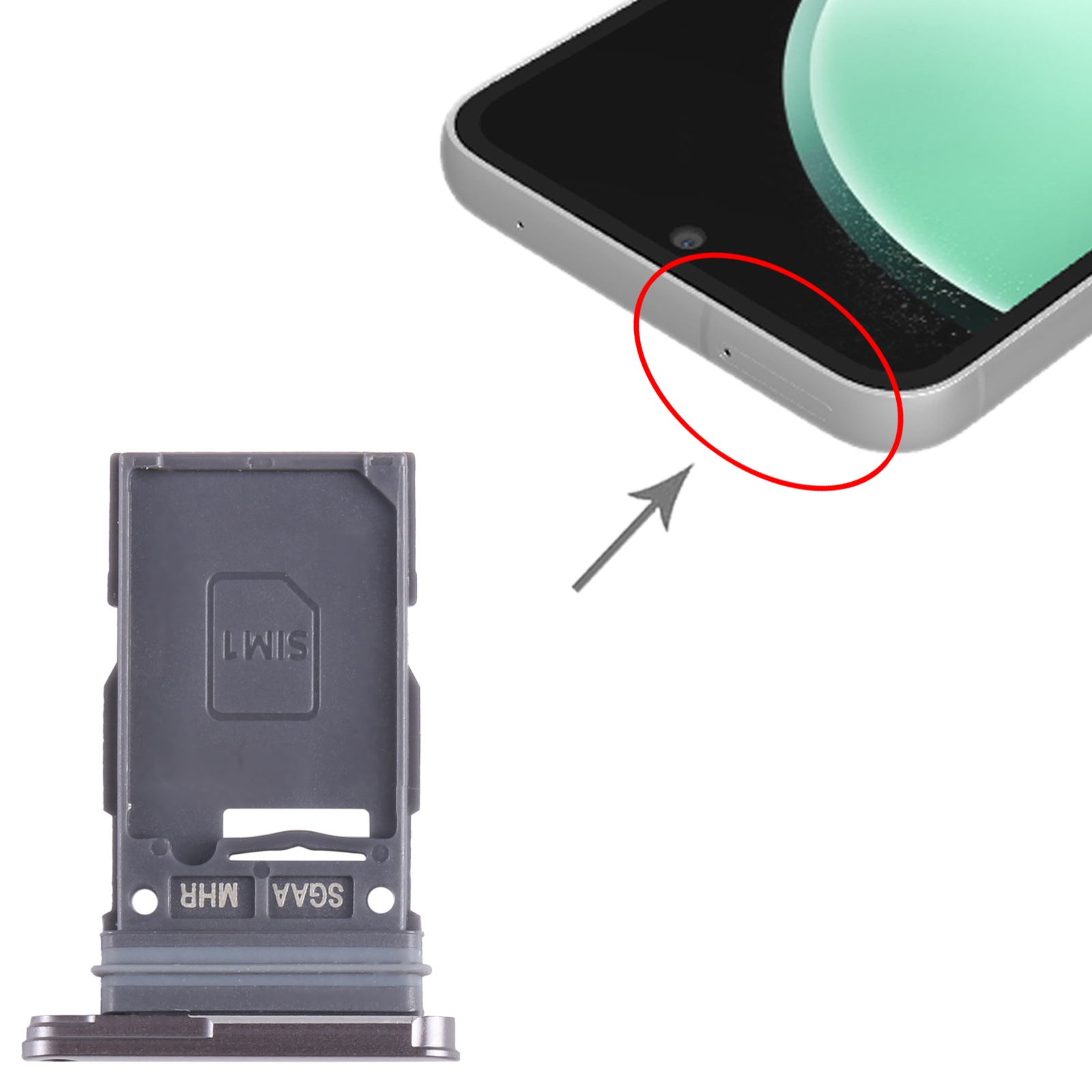 Samsung Galaxy S23 FE Grey SIM Card Tray Replacement - Image 3