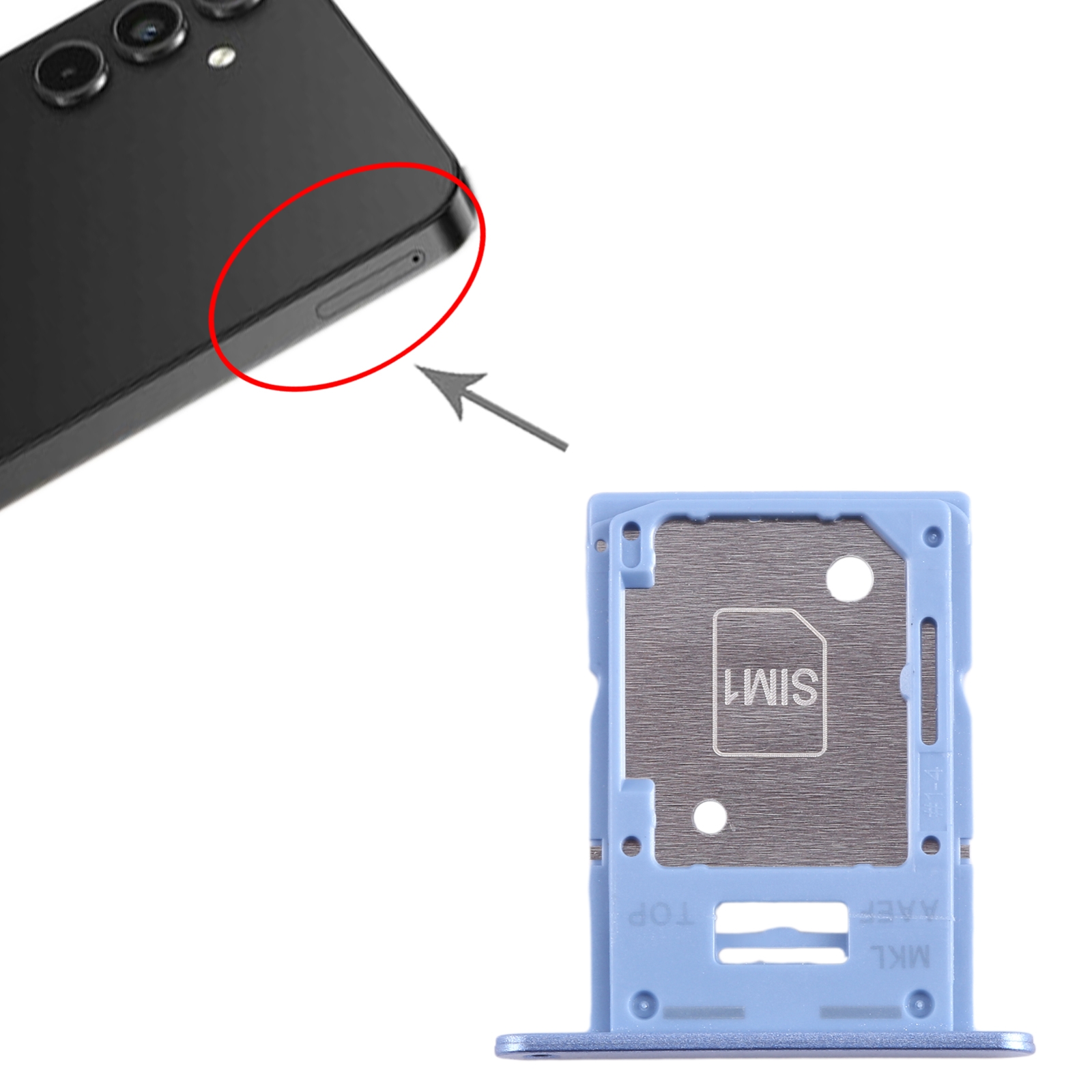 Blue SIM Card Tray for Samsung Galaxy A15 5G SM-A156B - Image 3