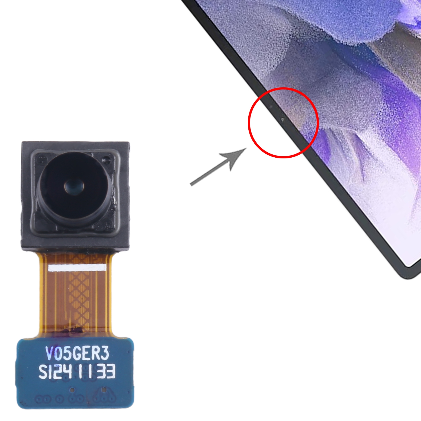 Samsung Galaxy Tab S7 FE SM-T730/T736/T738 Front Camera Replacement - Image 4