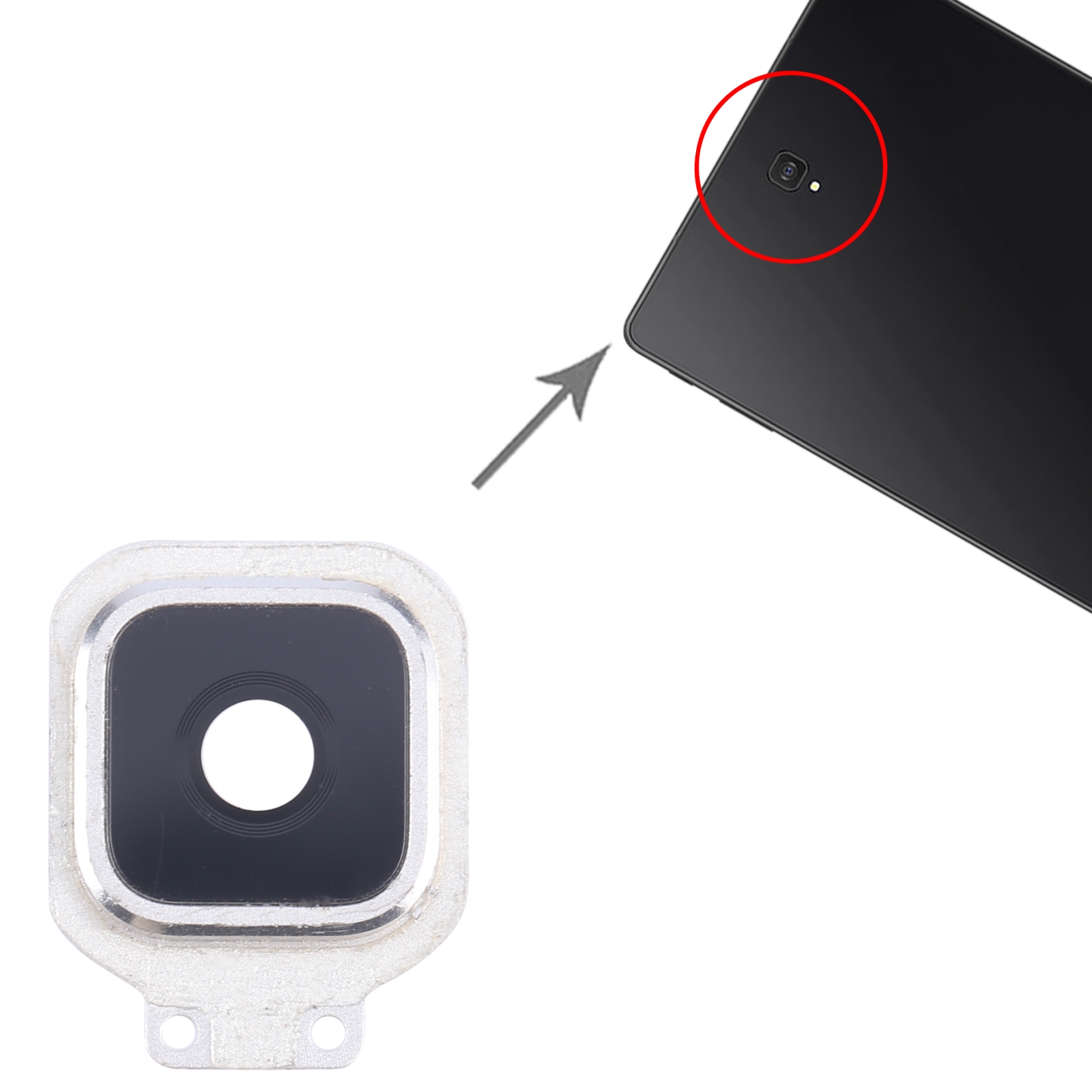 Samsung Galaxy Tab S4 SM-T835 Silver Camera Lens Cover Replacement - Image 3