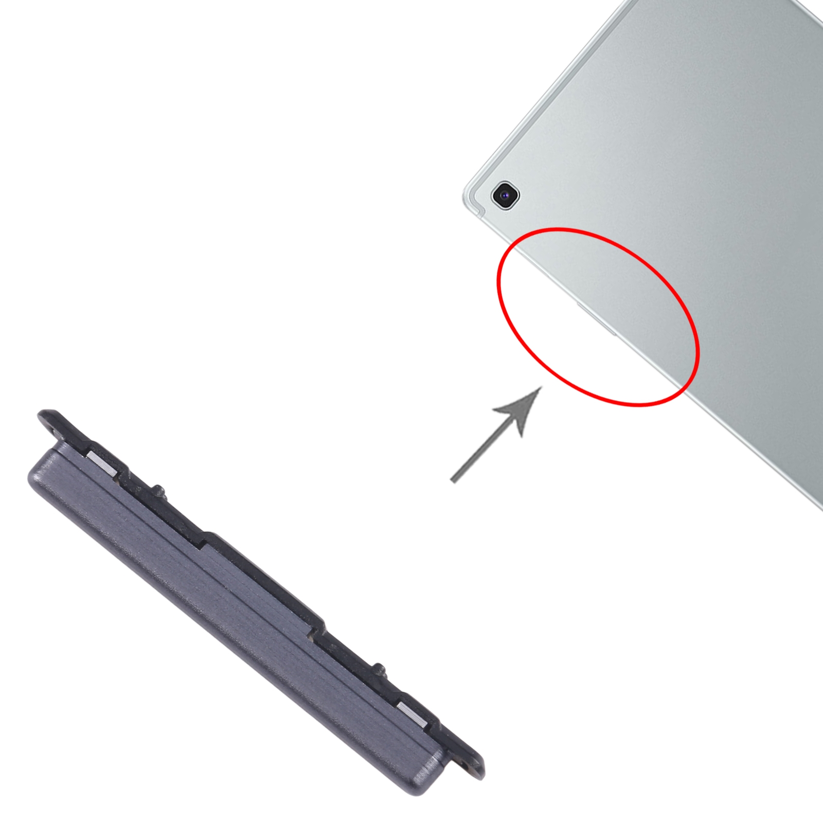 Samsung Galaxy Tab S5e SM-T725 Black Volume Button Replacement - Image 3