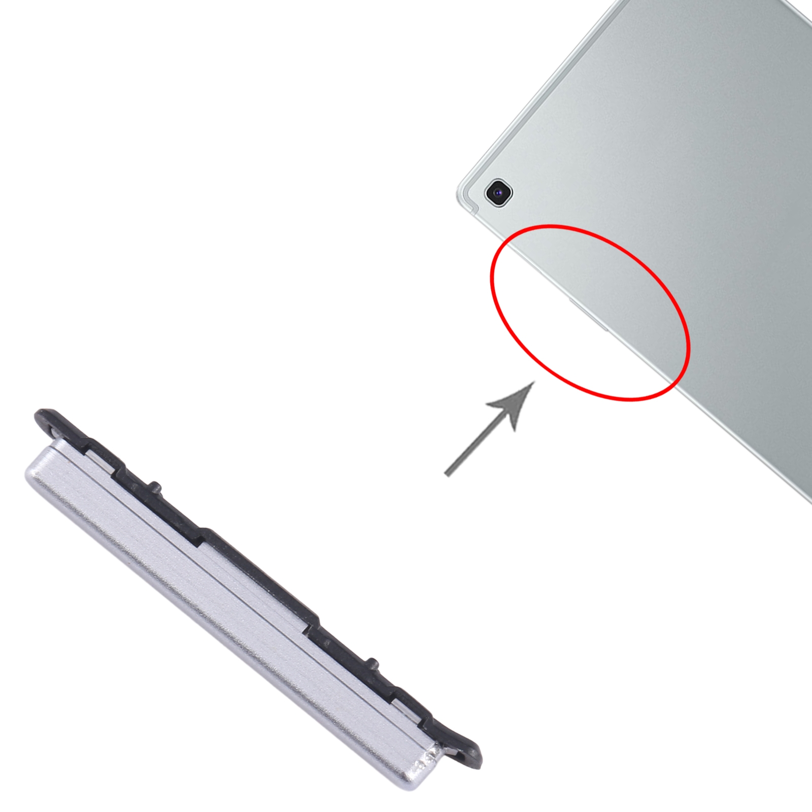 Samsung Galaxy Tab S5e SM-T725 Silver Volume Button Replacement - Image 3
